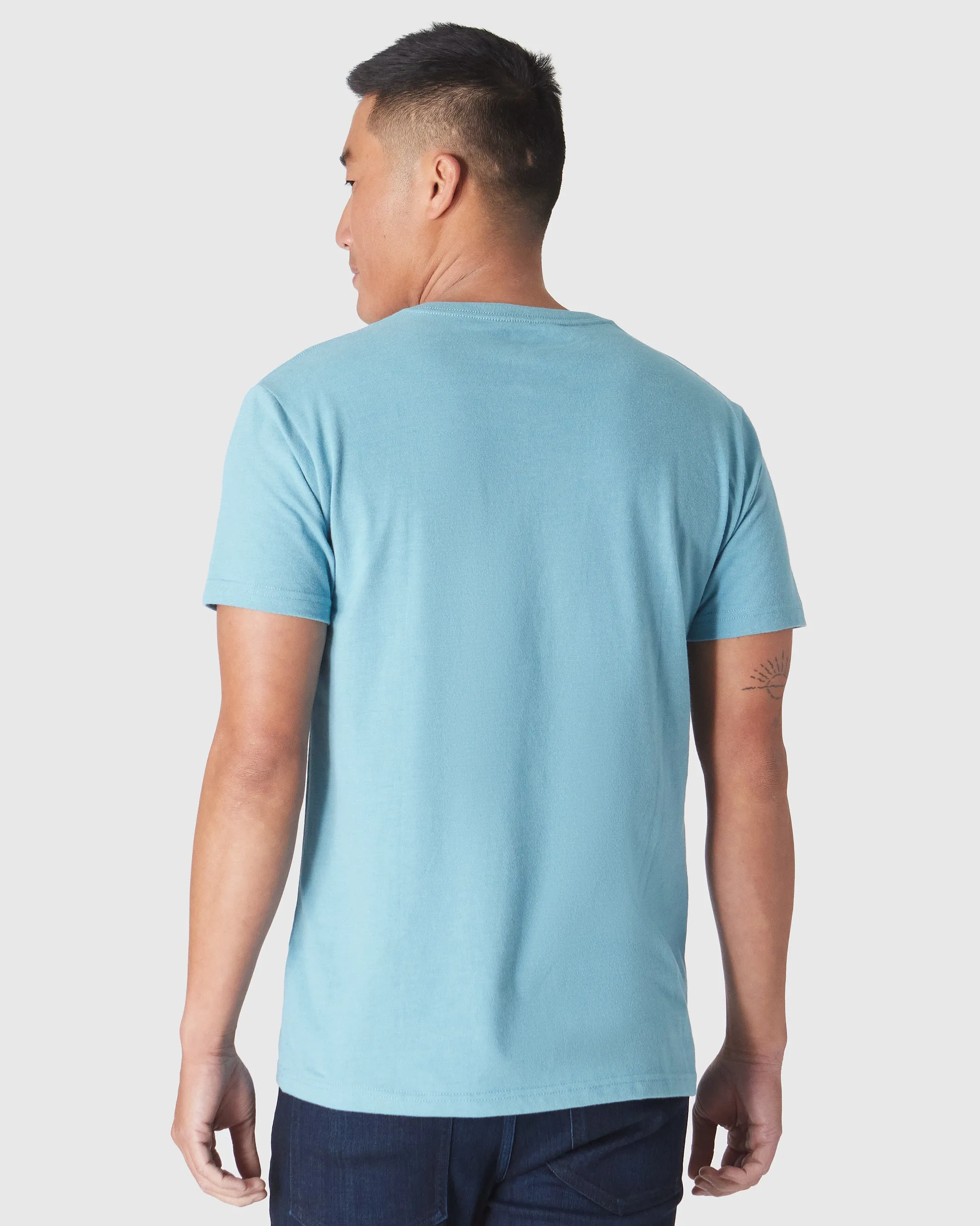 Heather Voyager Short Sleeve Vee Neck T-Shirt sold by True Classic product image thumbnail 3