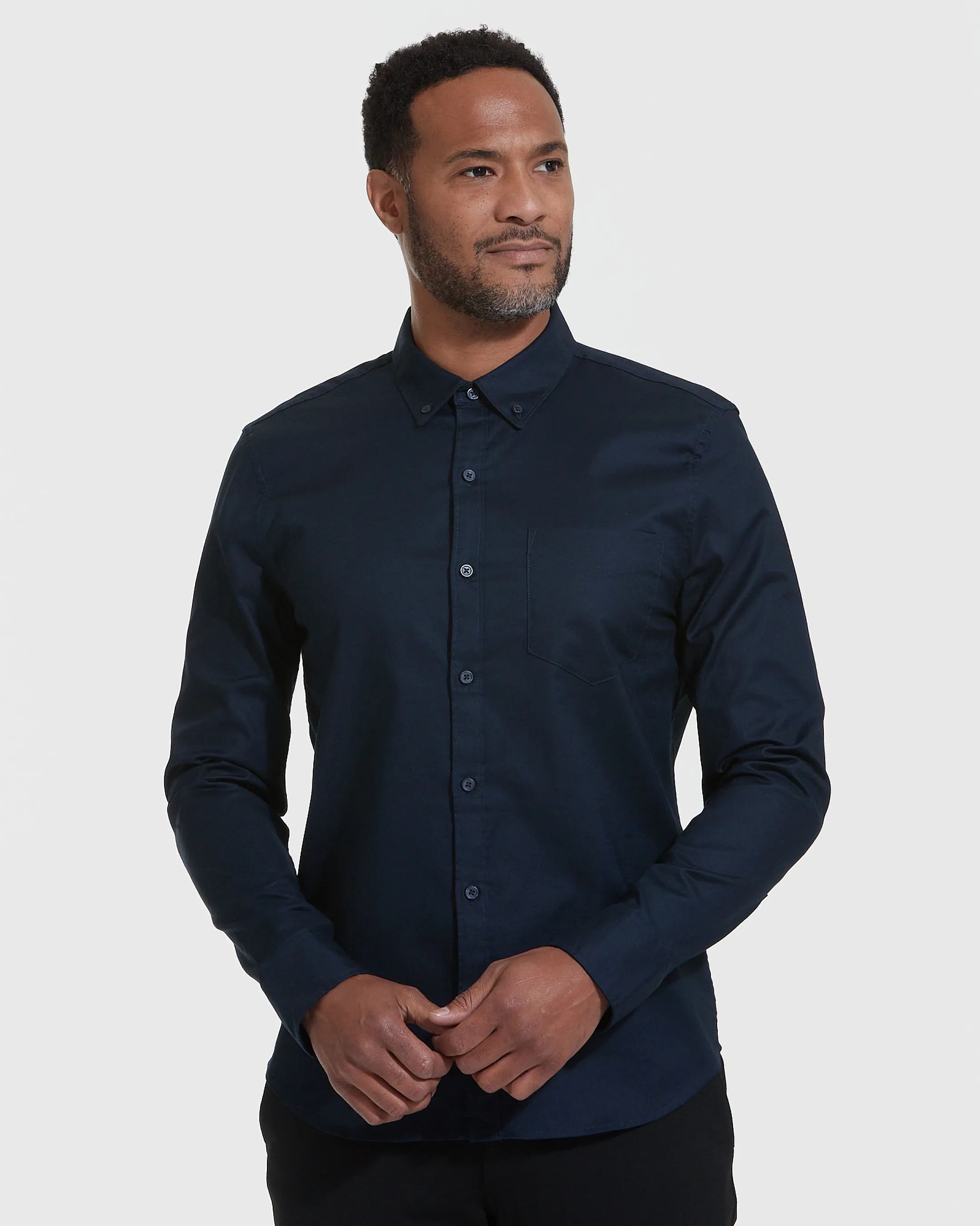 Neutral Stretch Oxford Long Sleeve Shirt 3-Pack sold by True Classic product image thumbnail 2