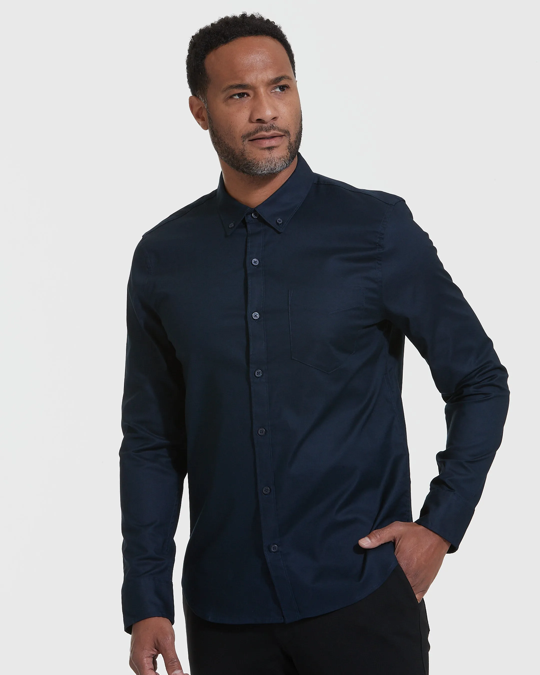 Neutral Stretch Oxford Long Sleeve Shirt 3-Pack sold by True Classic product image thumbnail 3