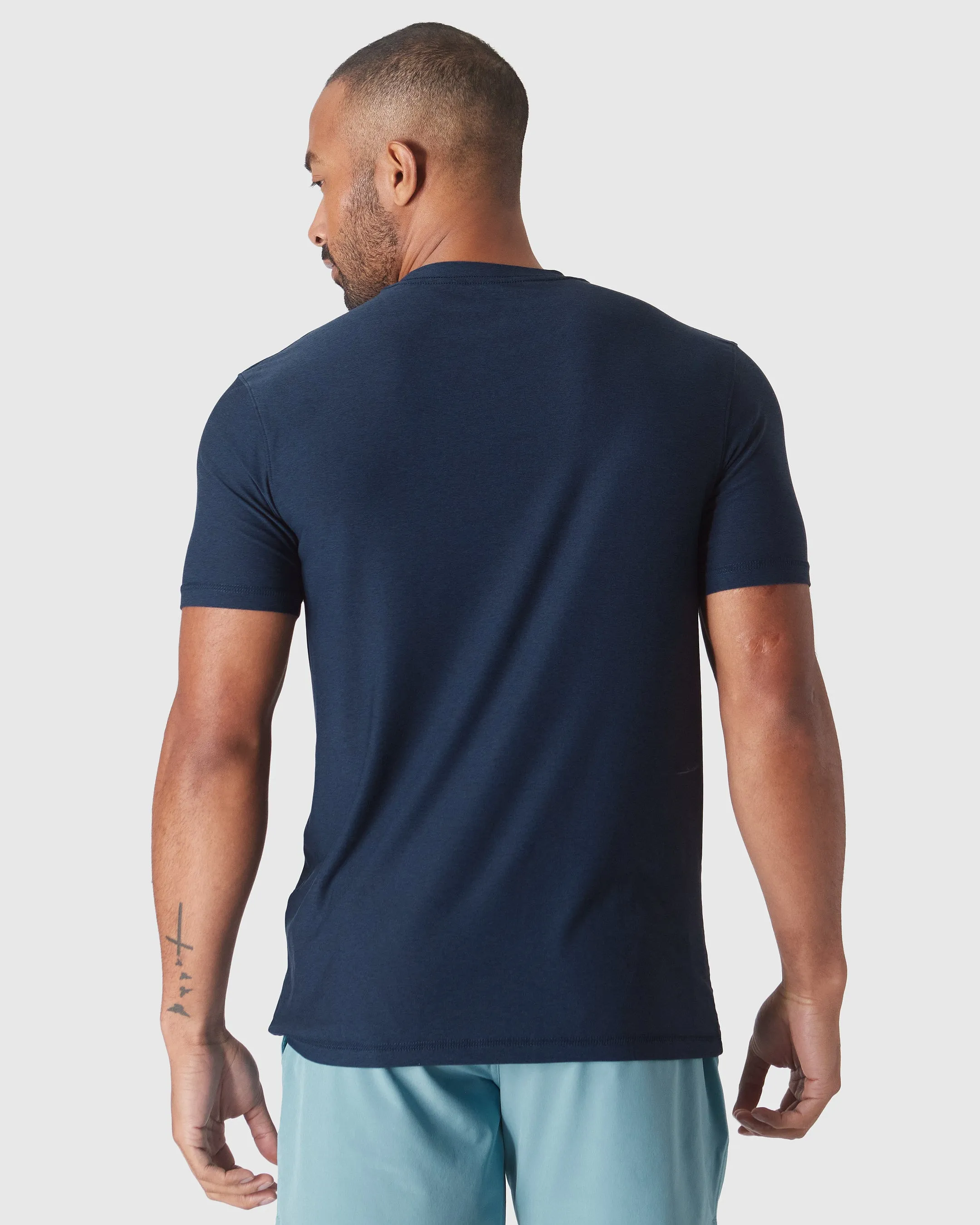 Dark Heather Cadet Active Crew Neck Tee sold by True Classic product image thumbnail 3