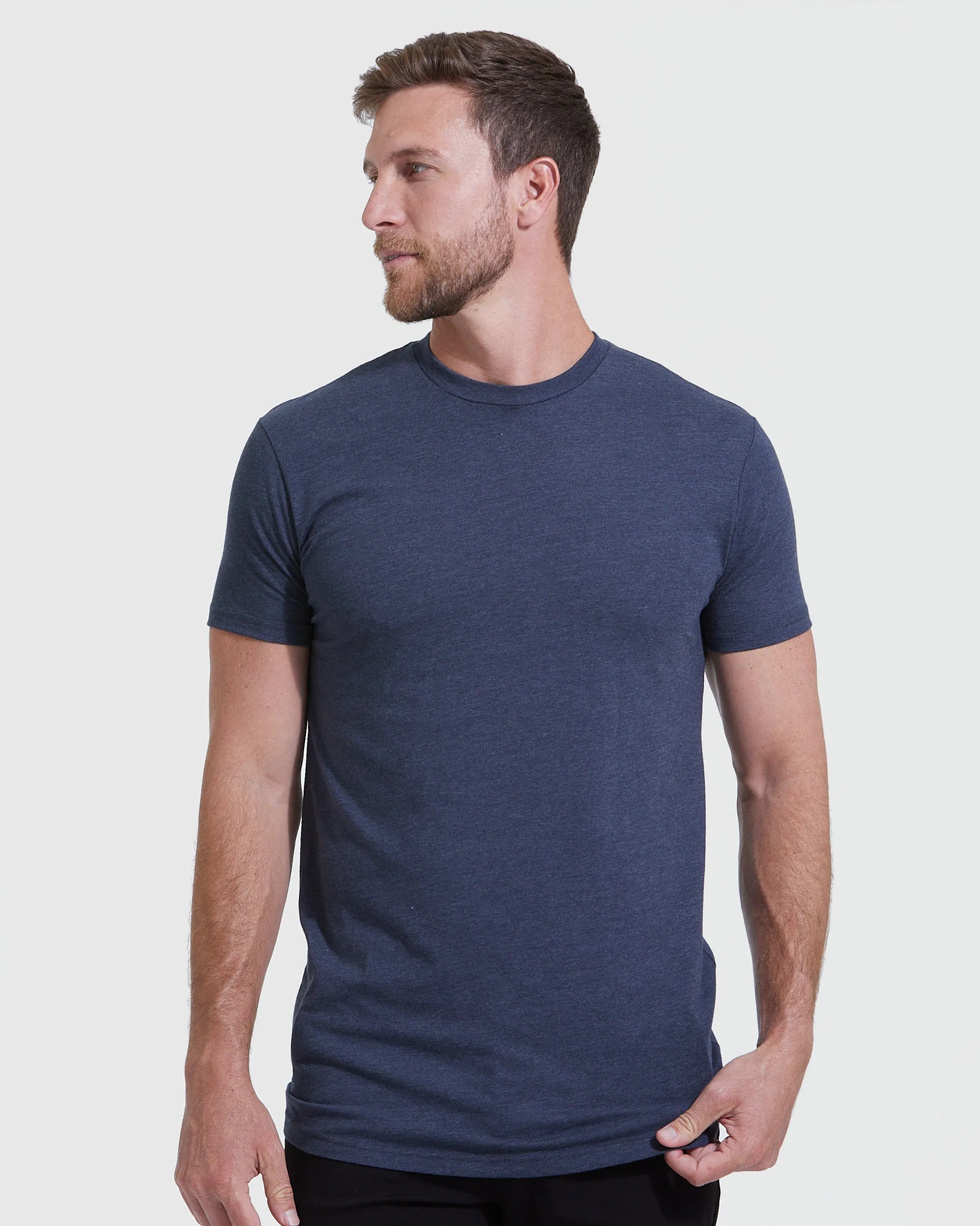 All Heather Tall Round Hem Crew Neck T-Shirt 6-Pack sold by True Classic product image thumbnail 2