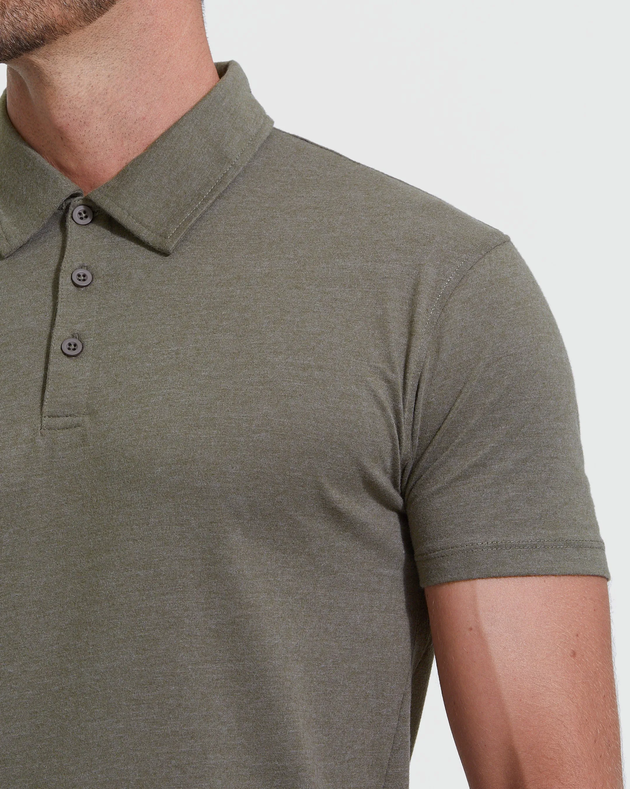 Heather Military Green Classic Polo sold by True Classic product image thumbnail 5