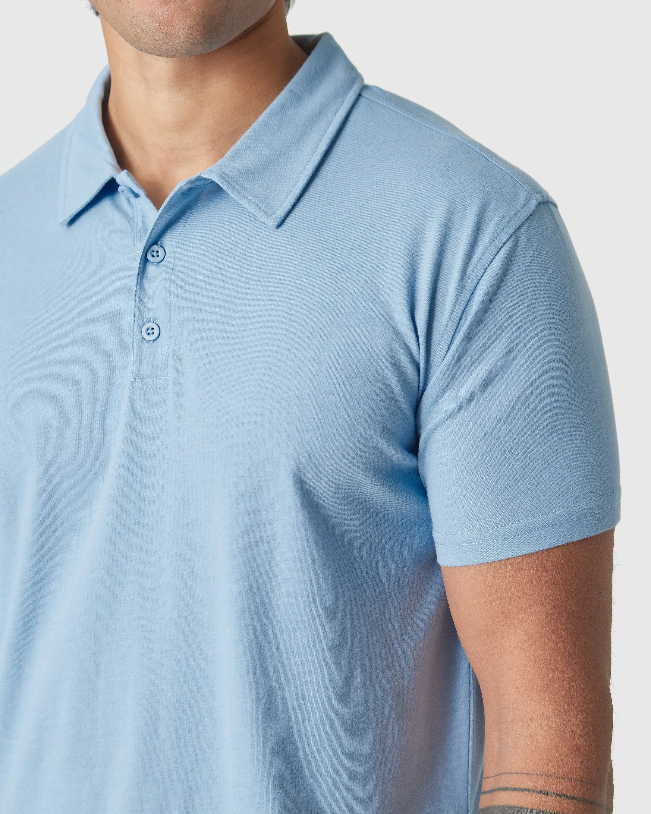 Sky Blue Heather Polo sold by True Classic product image thumbnail 5