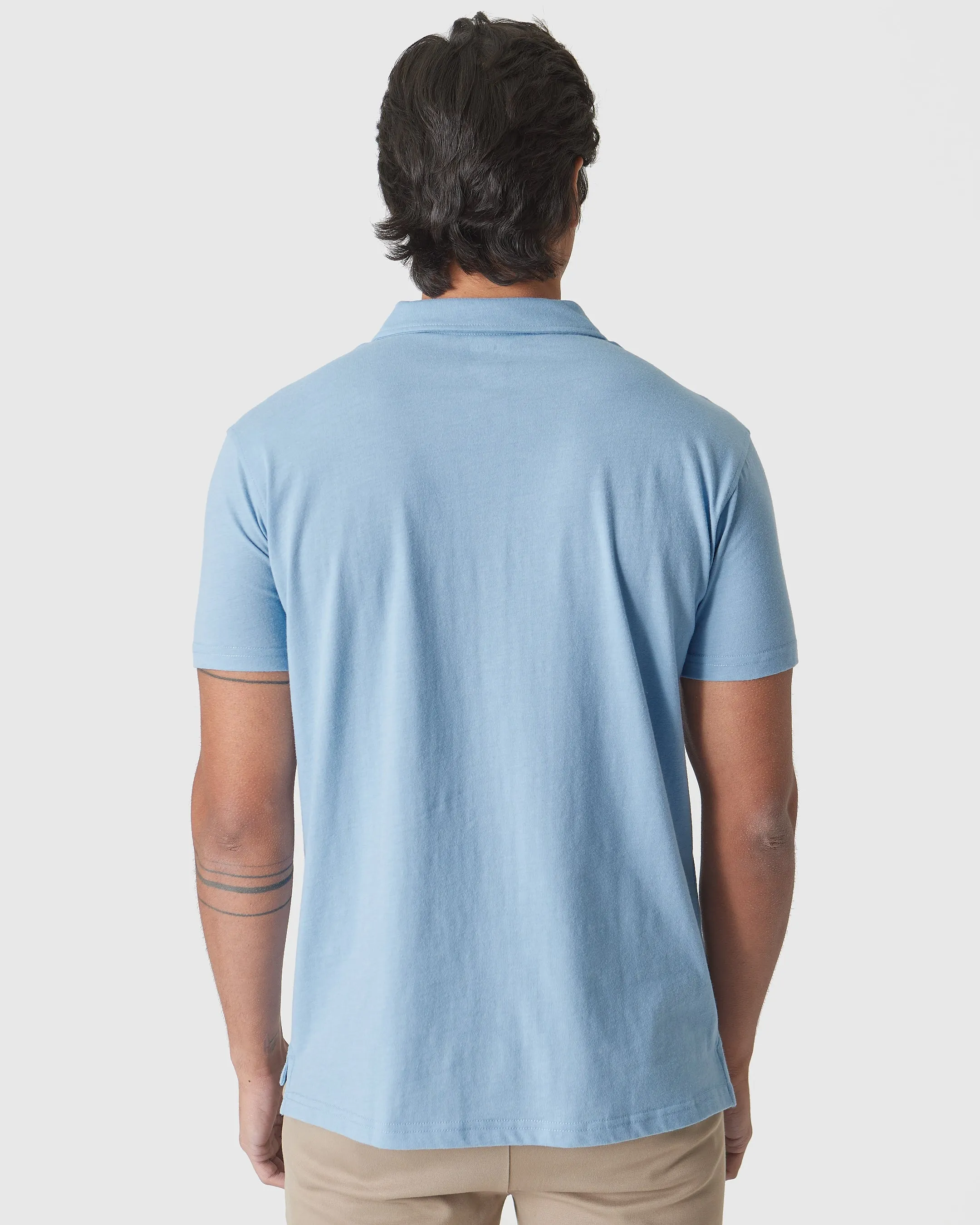 Sky Blue Heather Polo sold by True Classic product image thumbnail 3