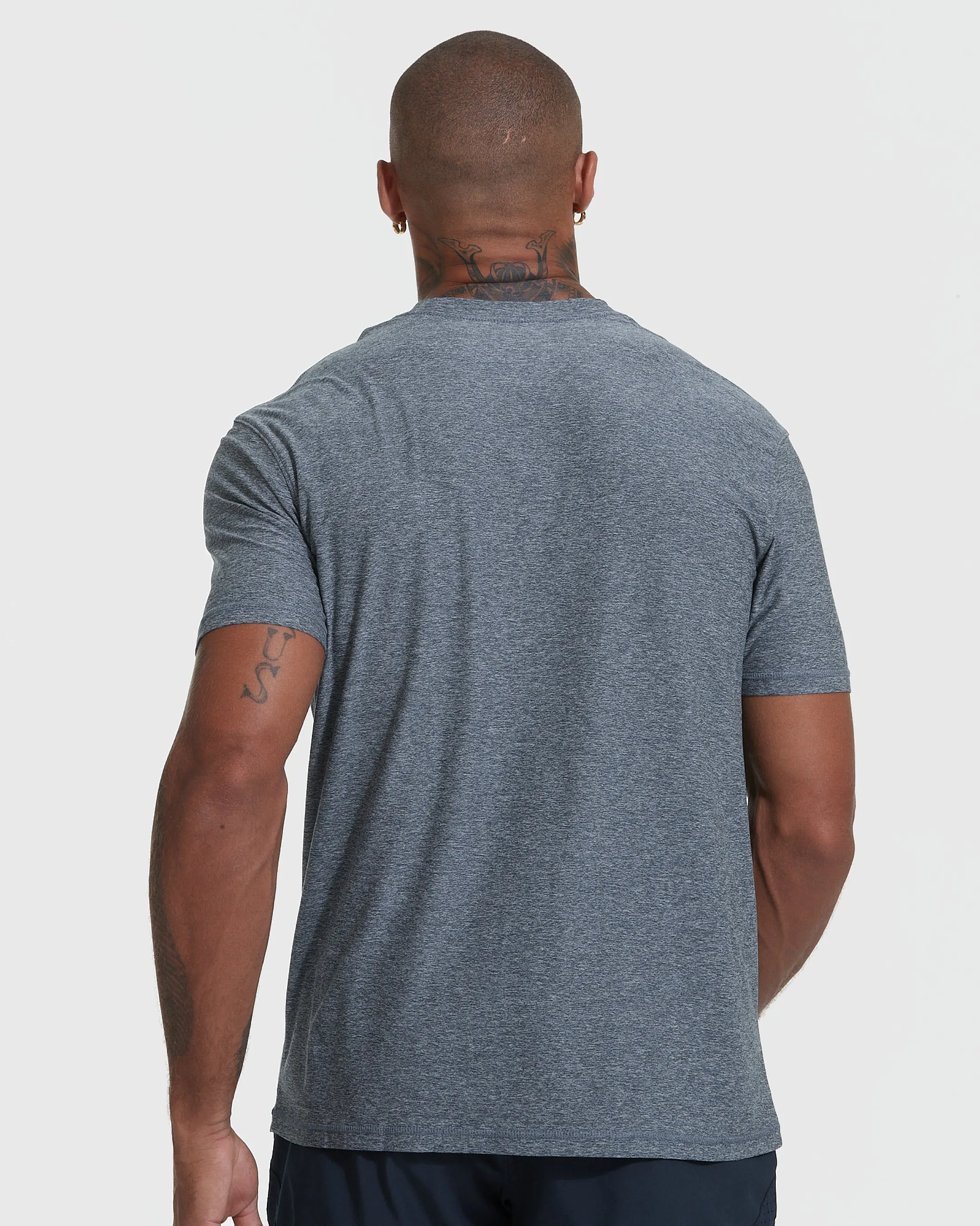 Heather Navy Active Crew Neck Tee sold by True Classic product image thumbnail 3