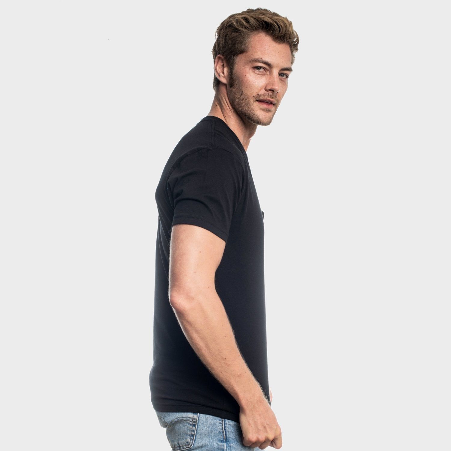 Black Pocket Crew Tee sold by True Classic product image thumbnail 4