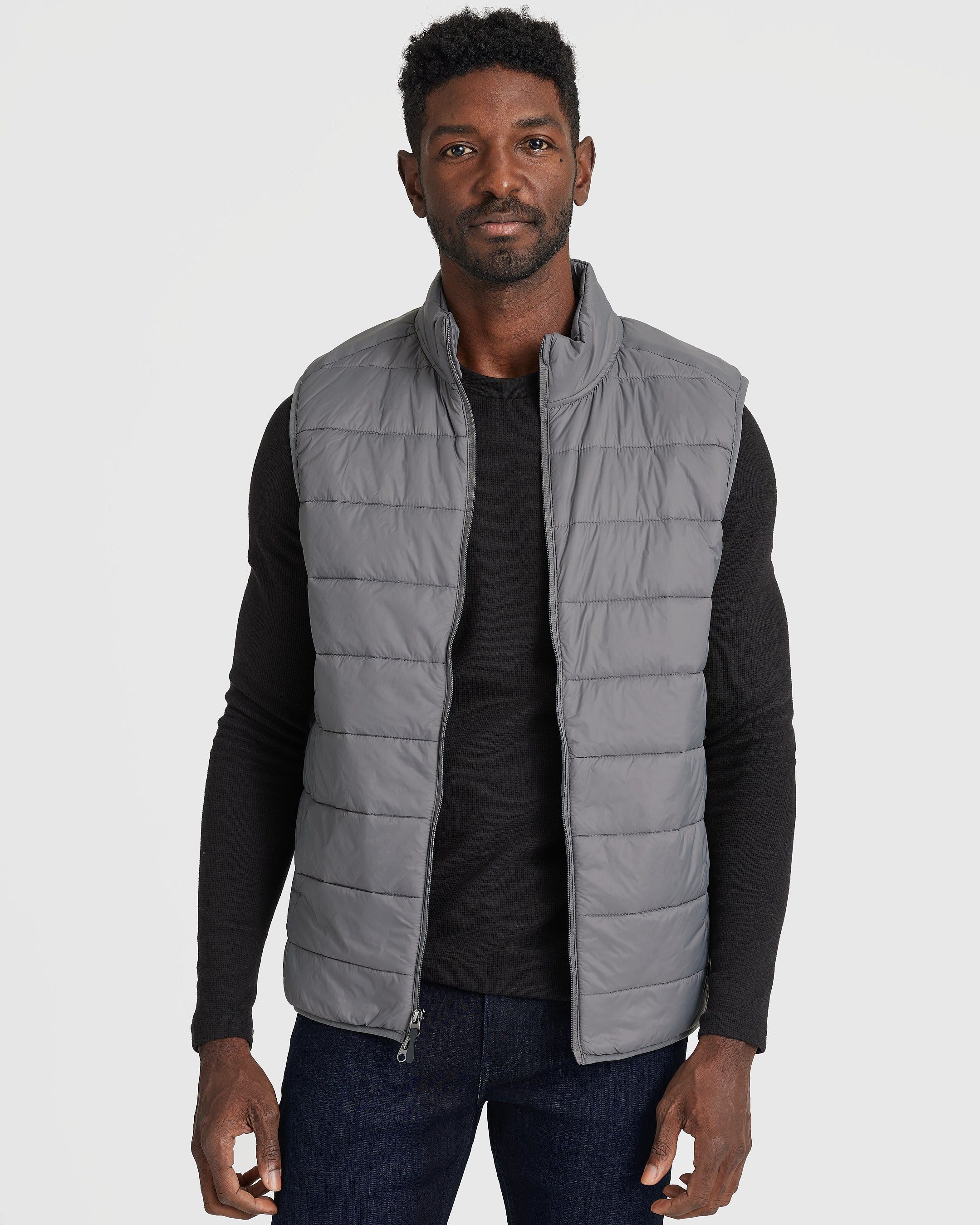 Gunmetal Puffer Vest sold by True Classic