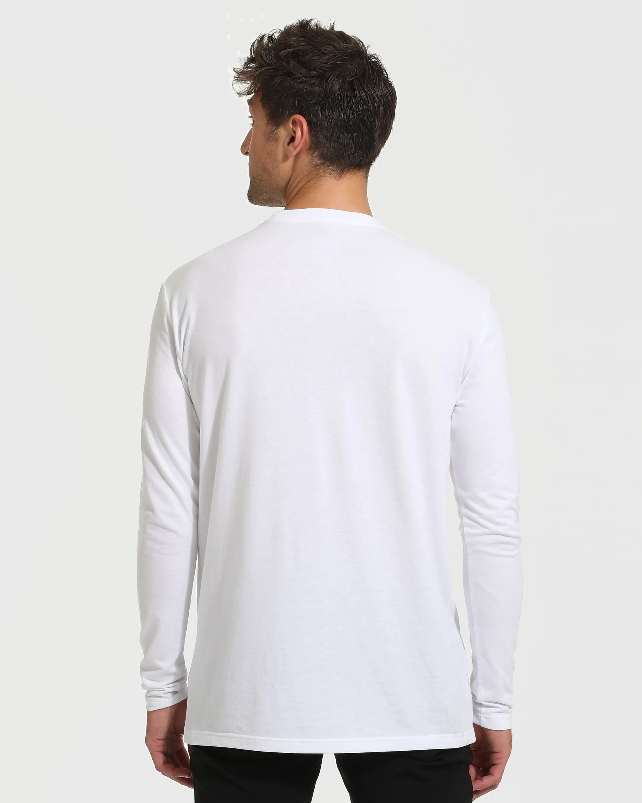 White Tall Long Sleeve T-Shirt sold by True Classic product image thumbnail 4
