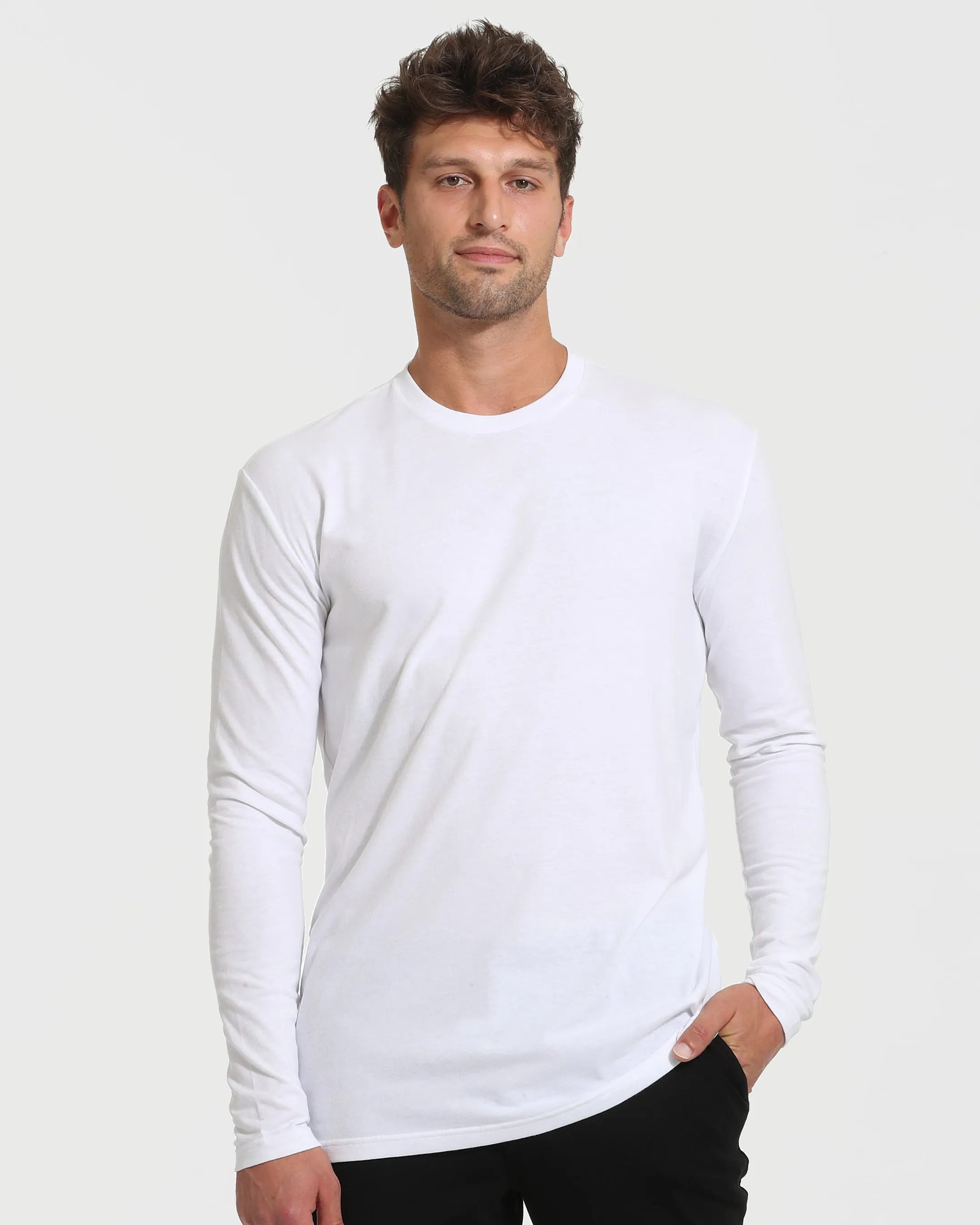 White Tall Long Sleeve T-Shirt sold by True Classic