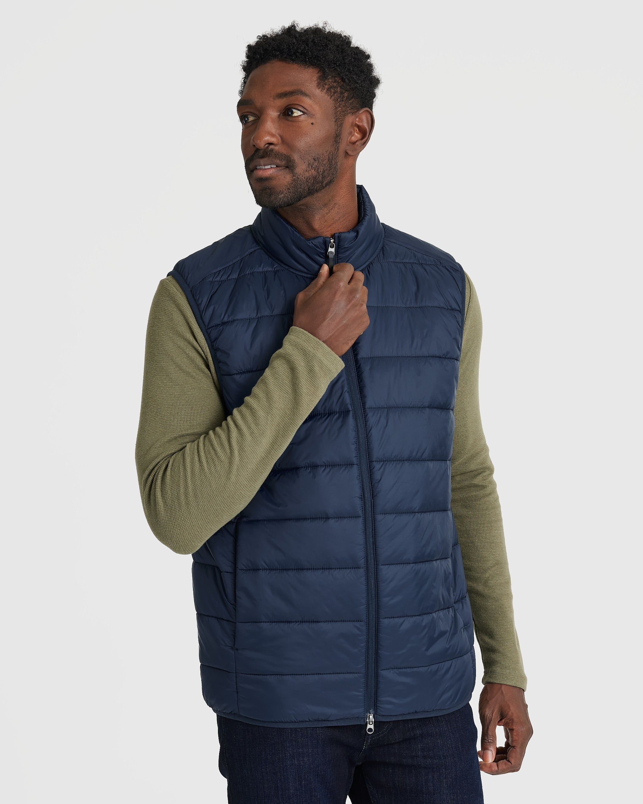 Navy Puffer Vest sold by True Classic product image thumbnail 3