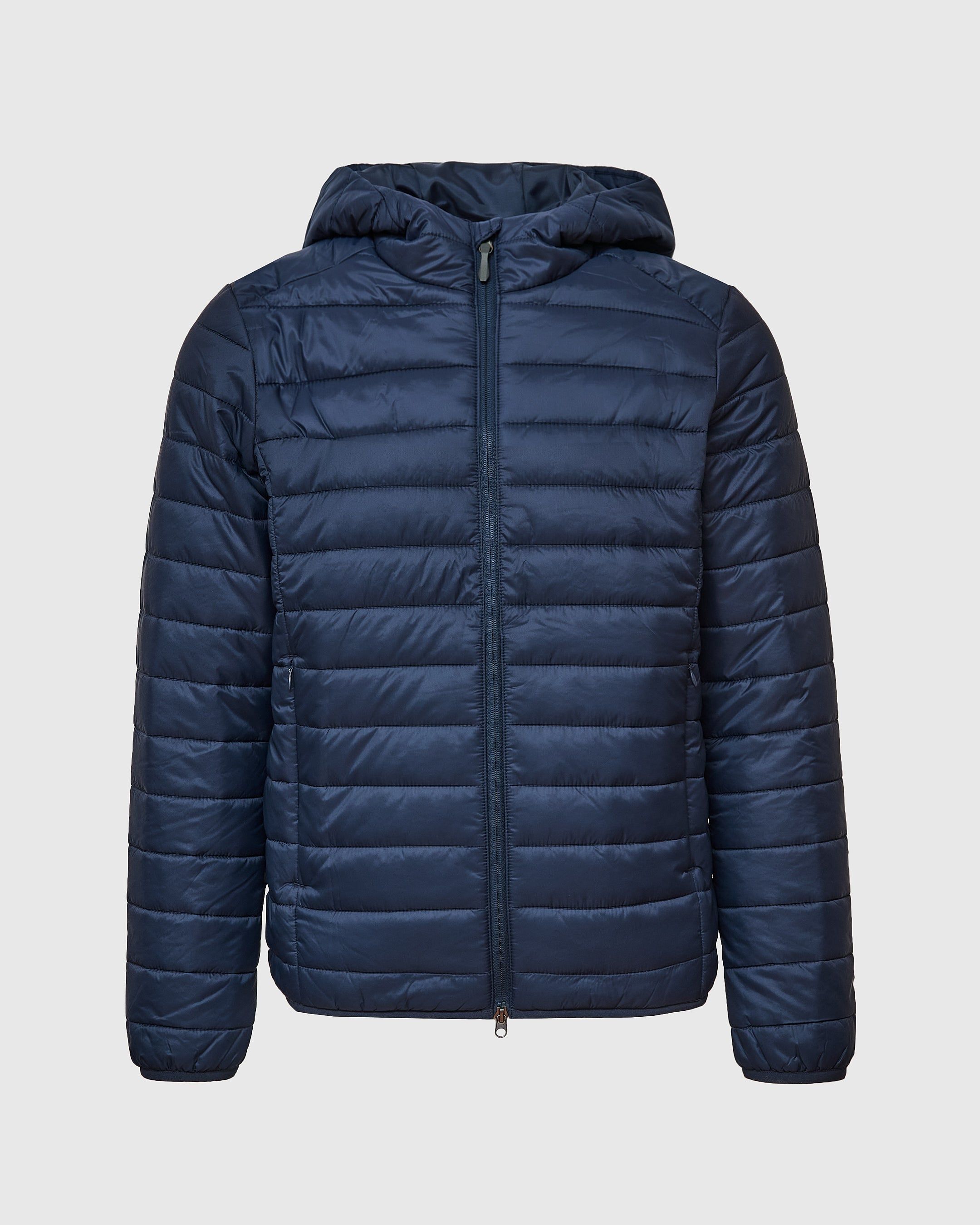 Navy Hooded Puffer Jacket sold by True Classic product image thumbnail 2