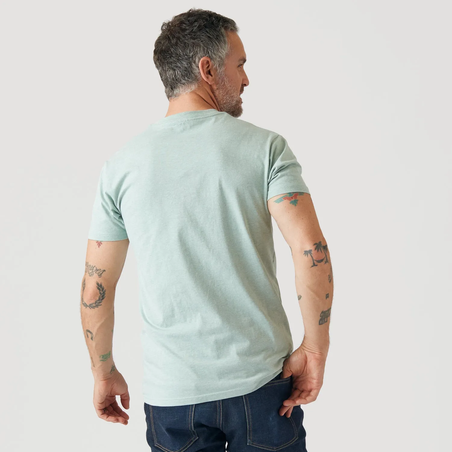 Heather Sage V Neck T Shirt sold by True Classic product image thumbnail 3