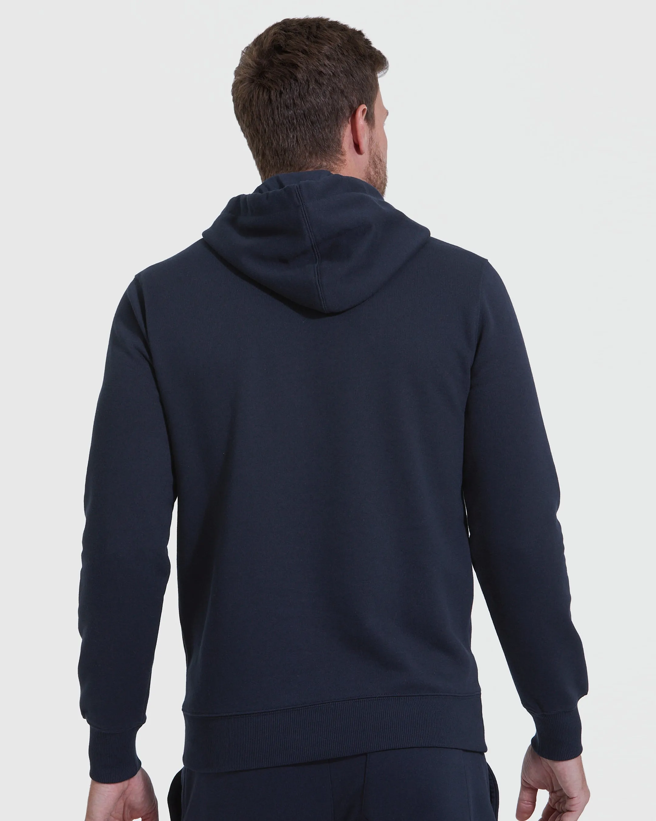 Navy Fleece French Terry Pullover Hoodie sold by True Classic product image thumbnail 4