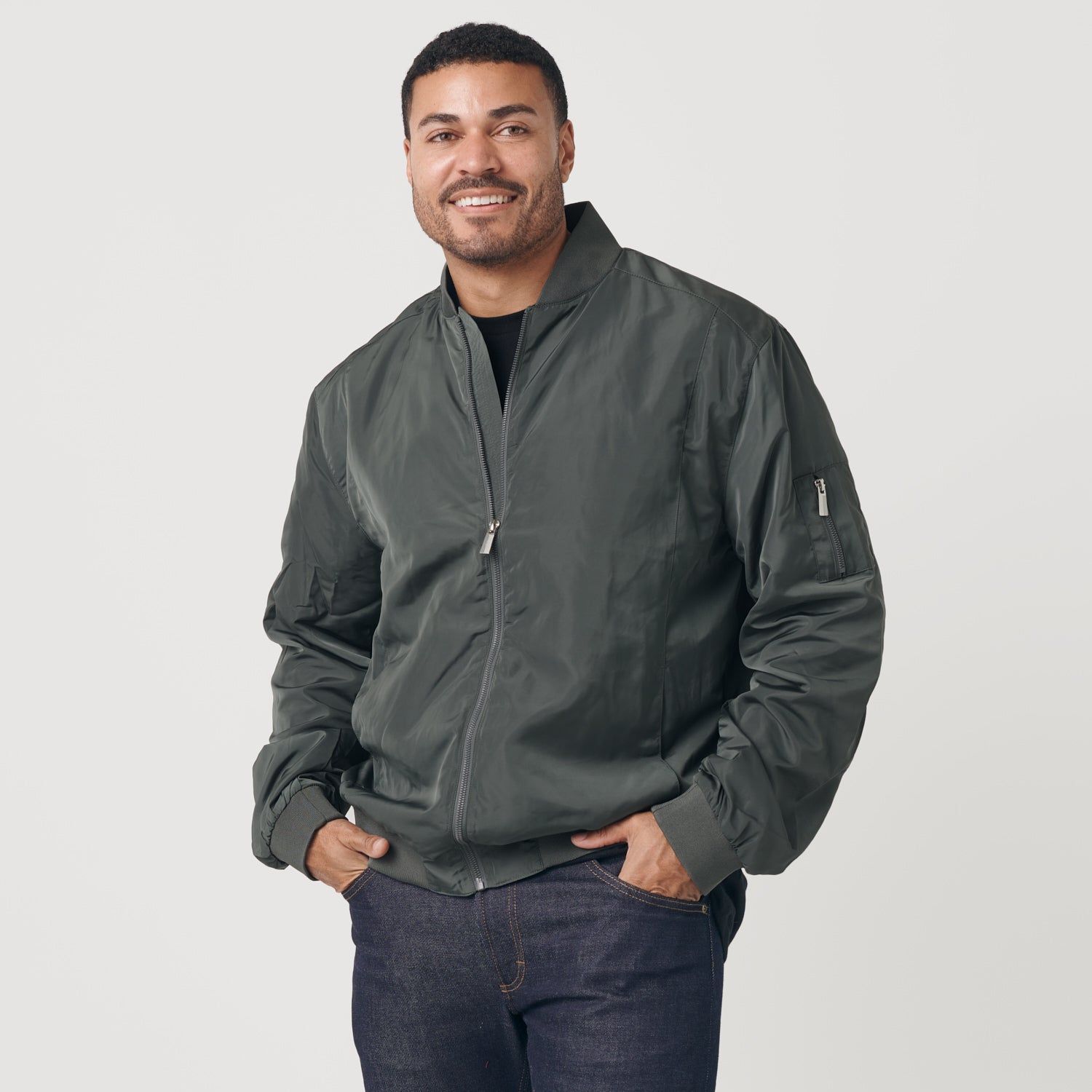 Carbon Bomber Jacket sold by True Classic