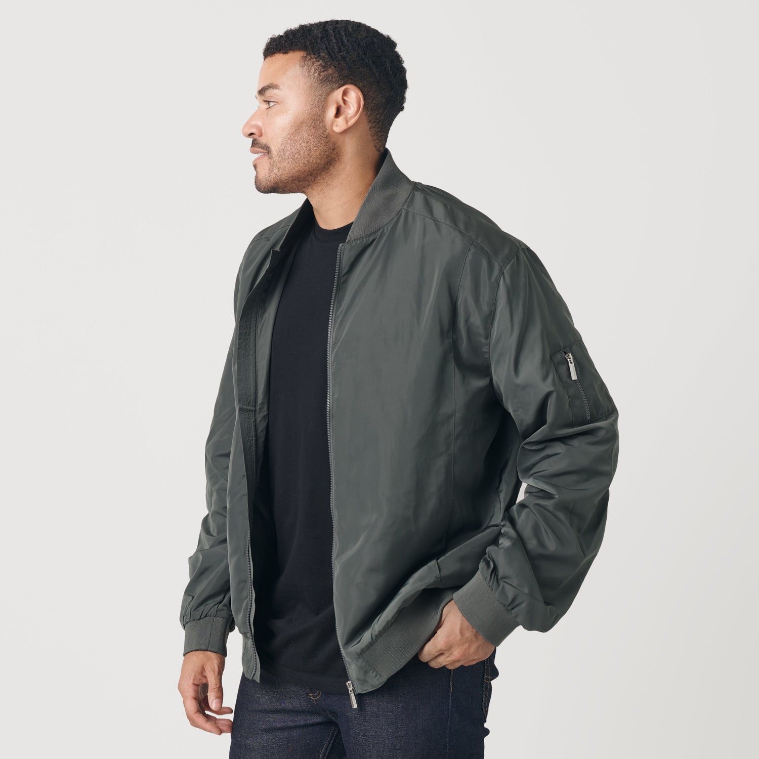 Carbon Bomber Jacket sold by True Classic product image thumbnail 4