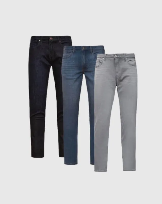 Variety Slim Comfort Stretch Jeans 3-Pack sold by True Classic