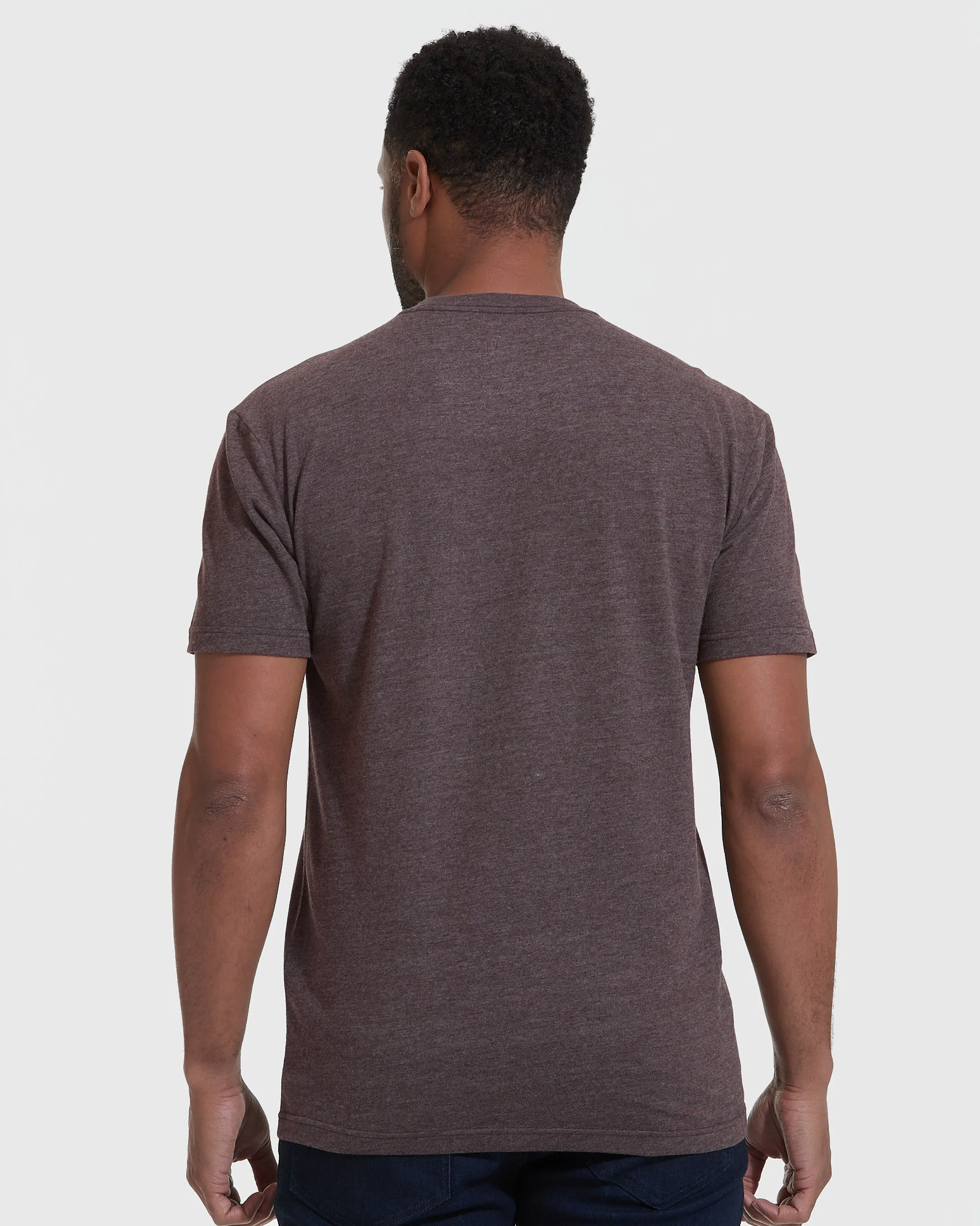 Heather Dark Oak Crew Neck T Shirt sold by True Classic product image thumbnail 4