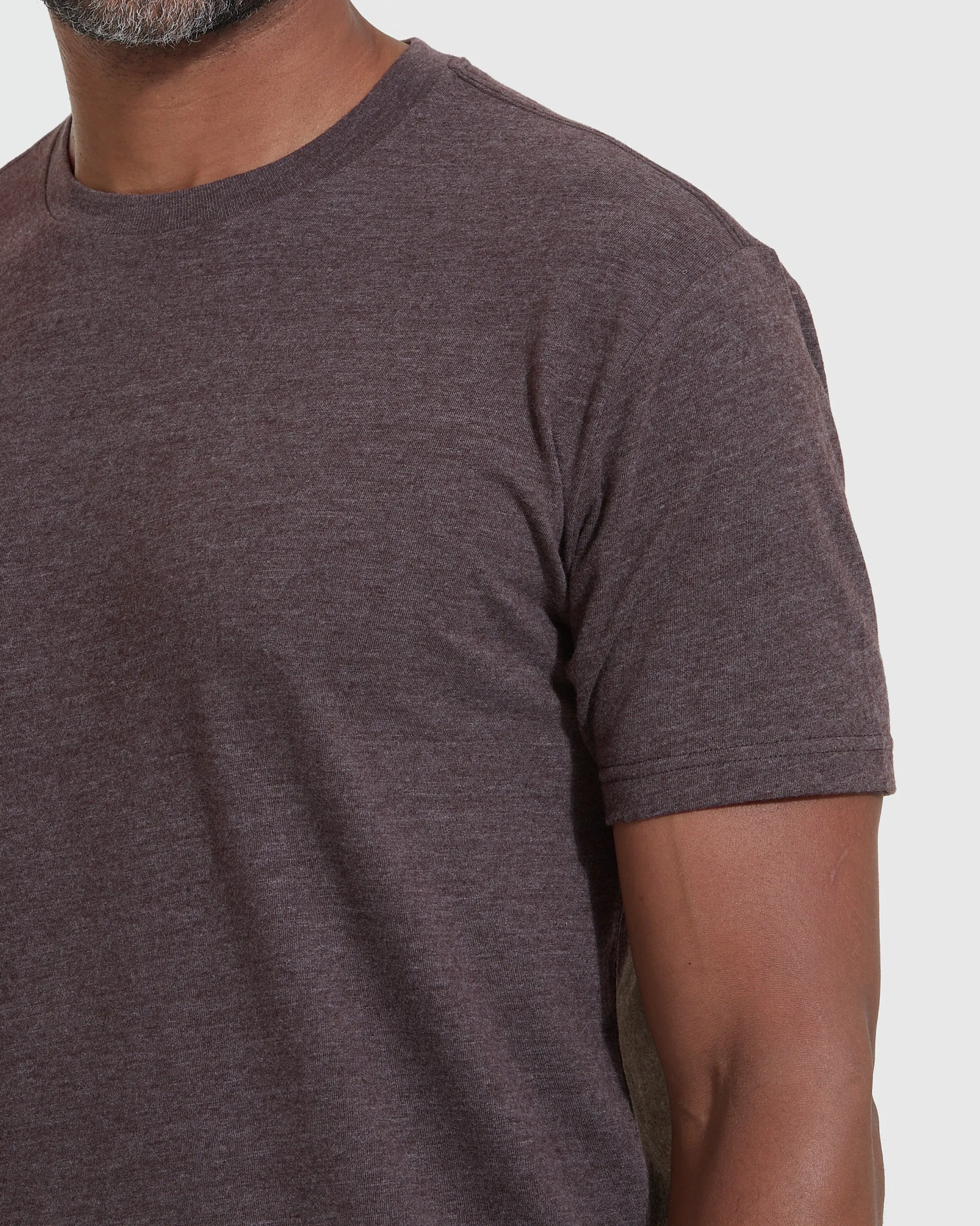 Heather Dark Oak Crew Neck T Shirt sold by True Classic product image thumbnail 5