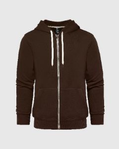 Dark Oak Fleece French Terry Zip Hoodie sold by True Classic