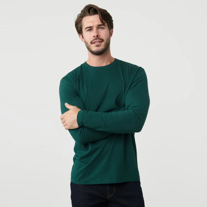 Emerald Classic Long Sleeve Crew Neck made by True Classic