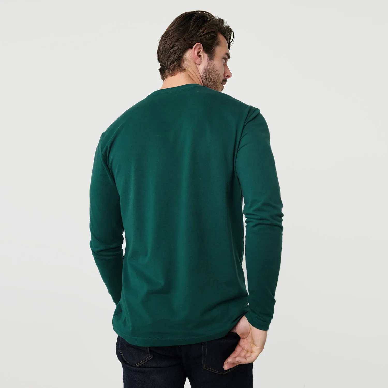 Emerald Classic Long Sleeve Crew Neck sold by True Classic product image thumbnail 3
