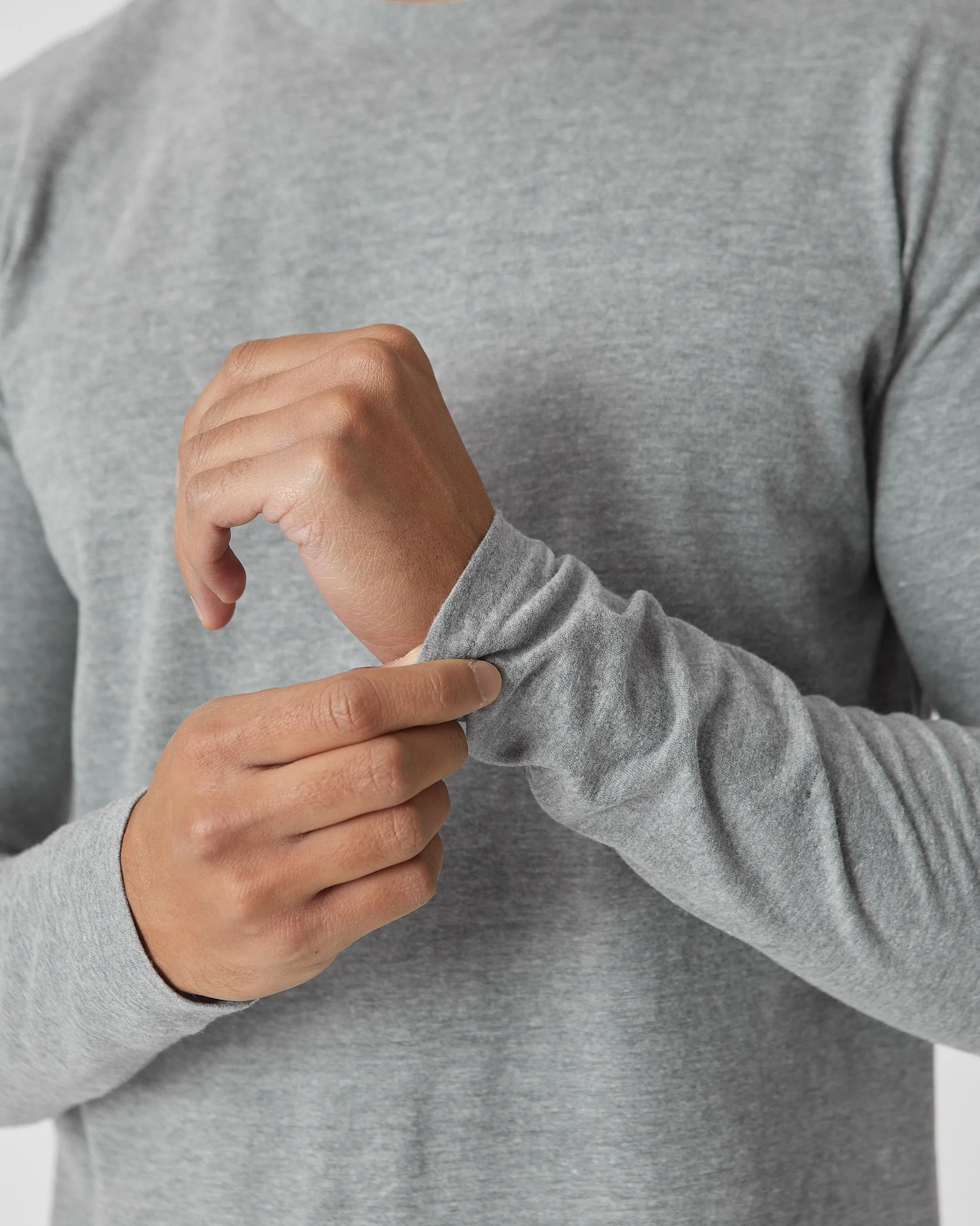 Heather Gray Tall Long Sleeve T-Shirt sold by True Classic product image thumbnail 5