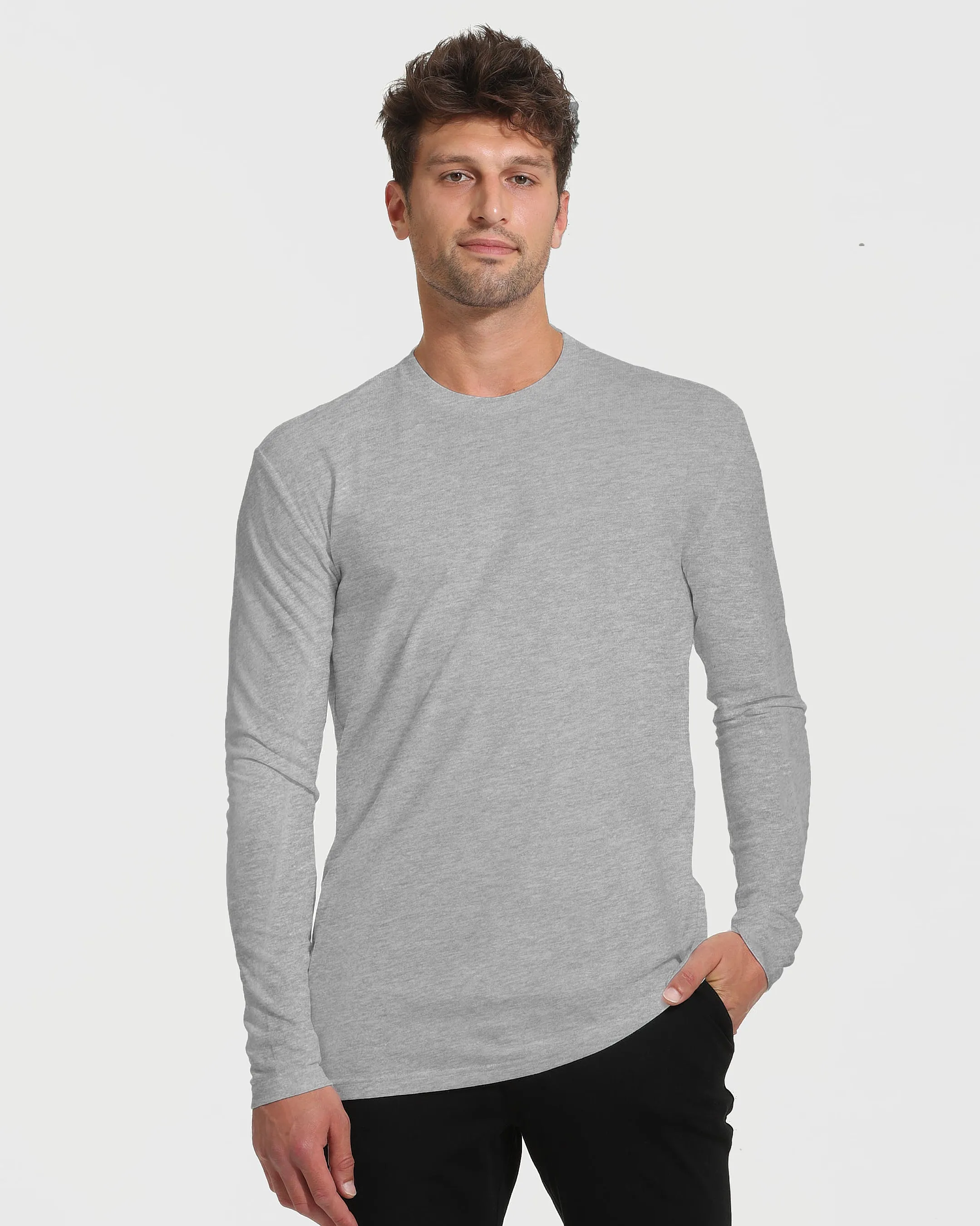Heather Gray Tall Long Sleeve T-Shirt sold by True Classic