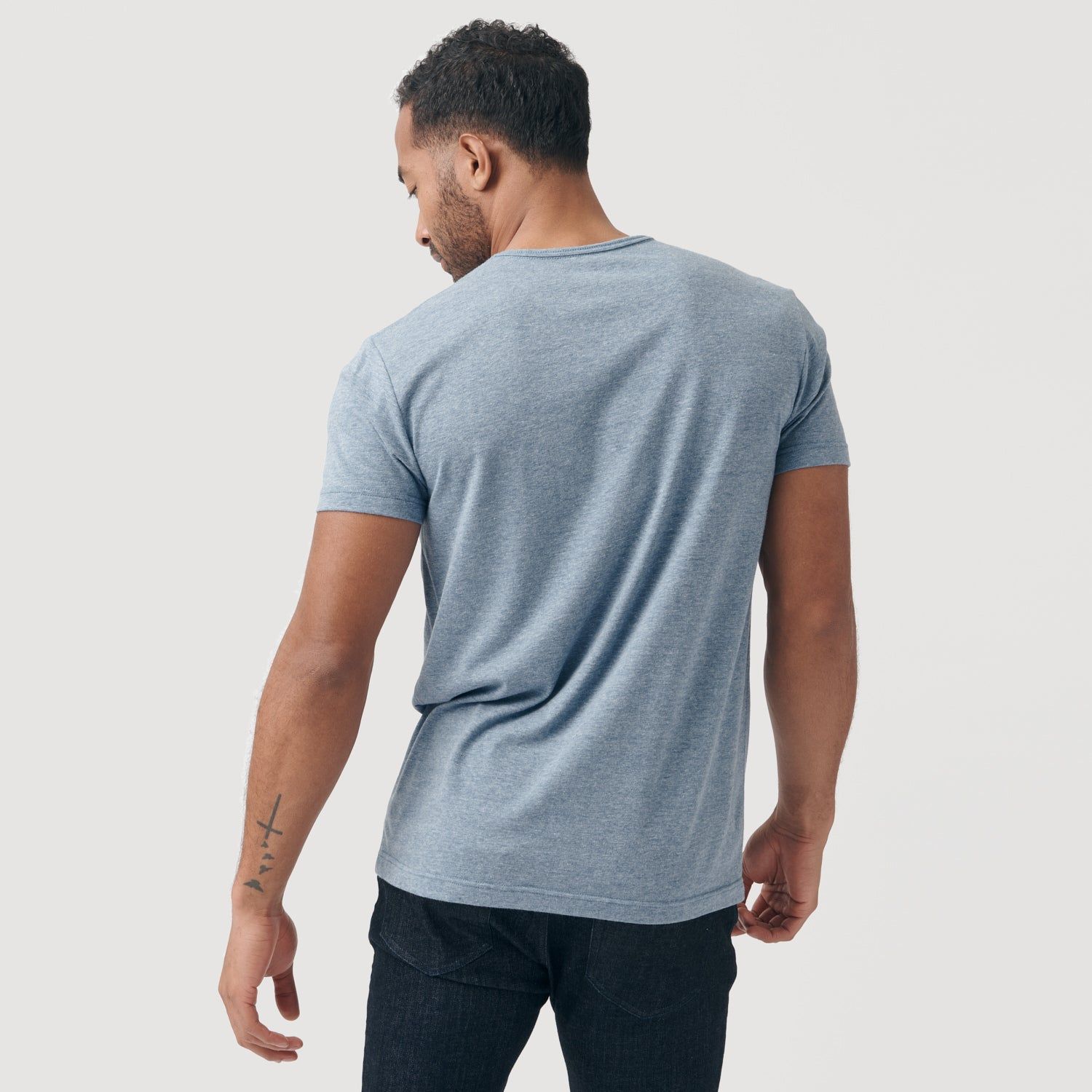 Heather Indigo Short Sleeve Henley sold by True Classic product image thumbnail 3