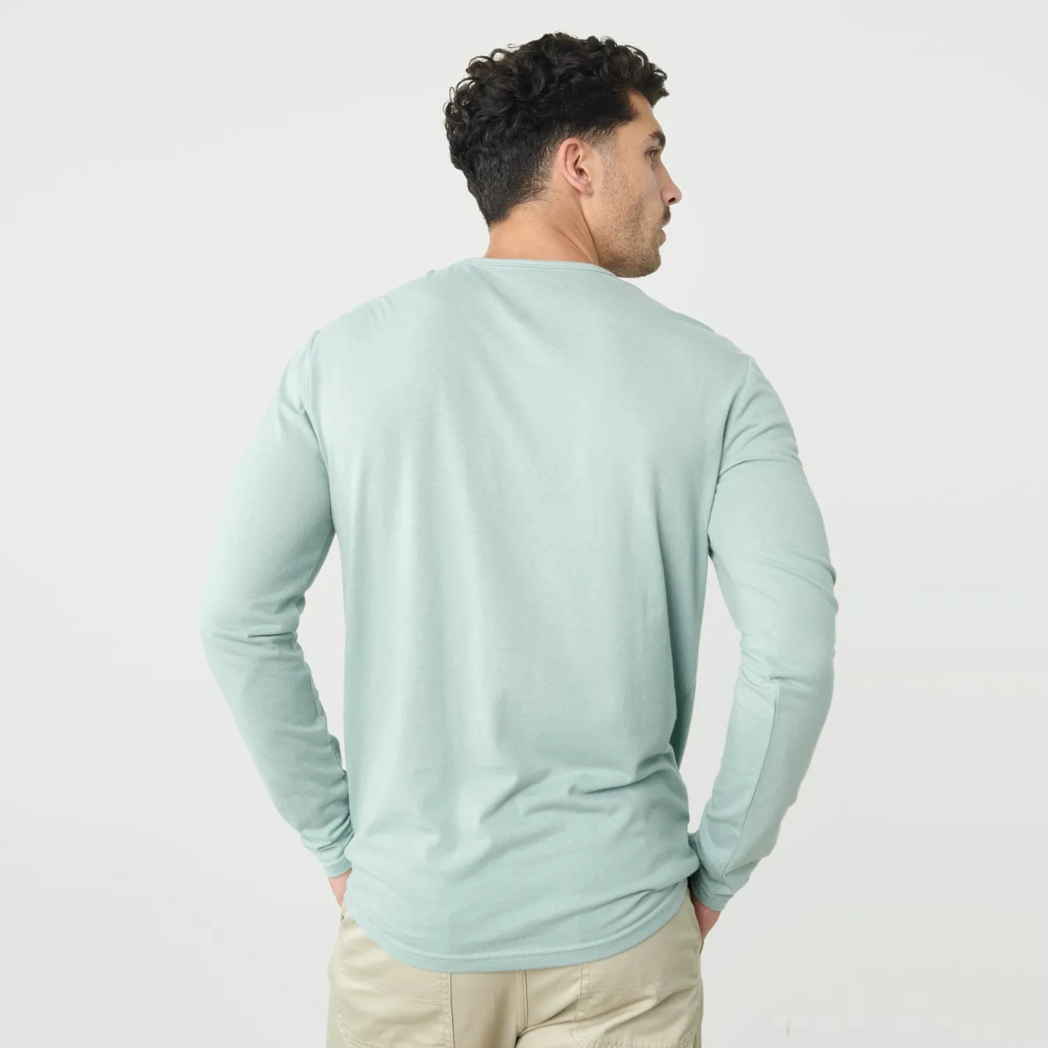 Sage Long Sleeve Henley sold by True Classic product image thumbnail 3
