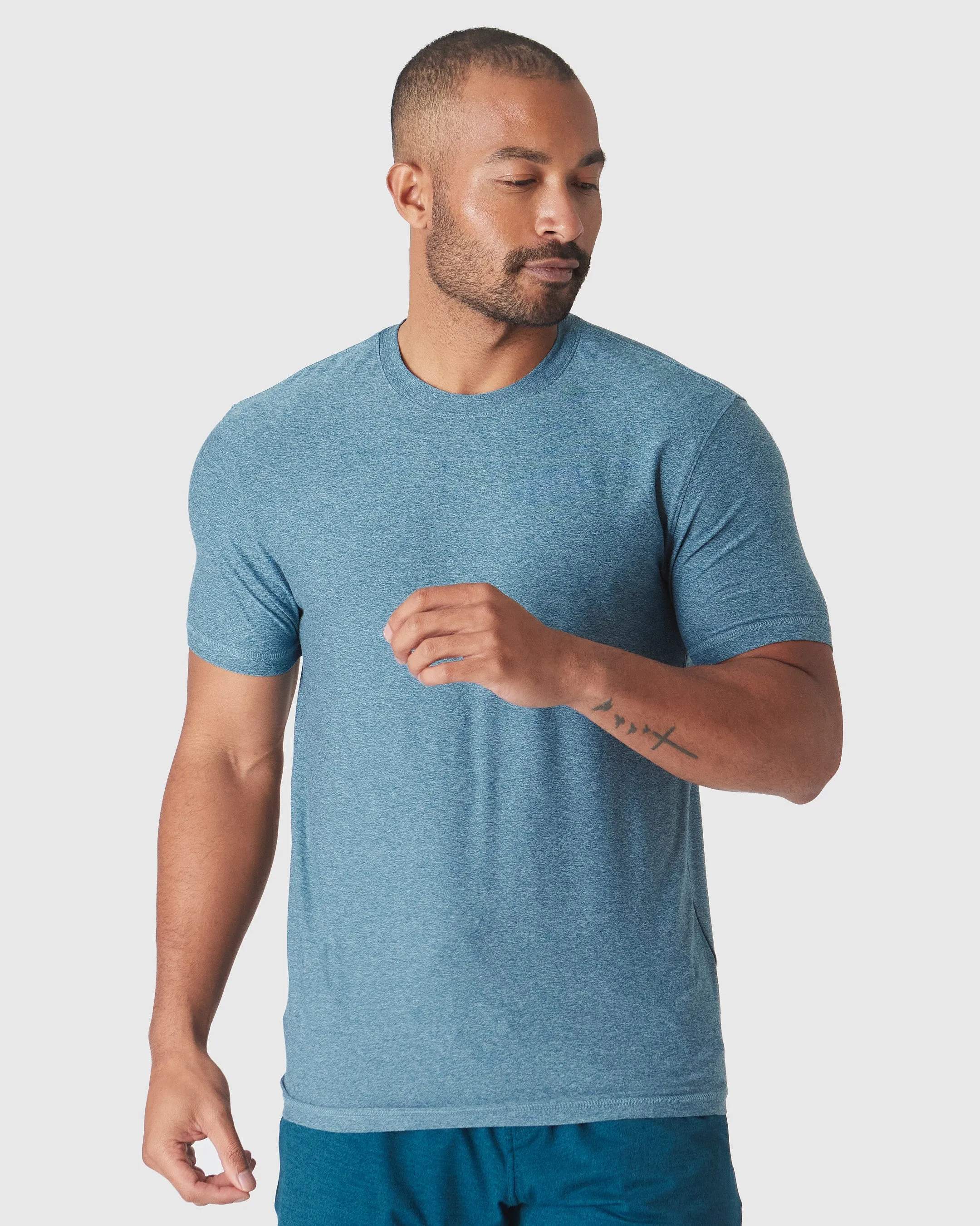 Heather Centurion Short Sleeve Active Crew Neck sold by True Classic