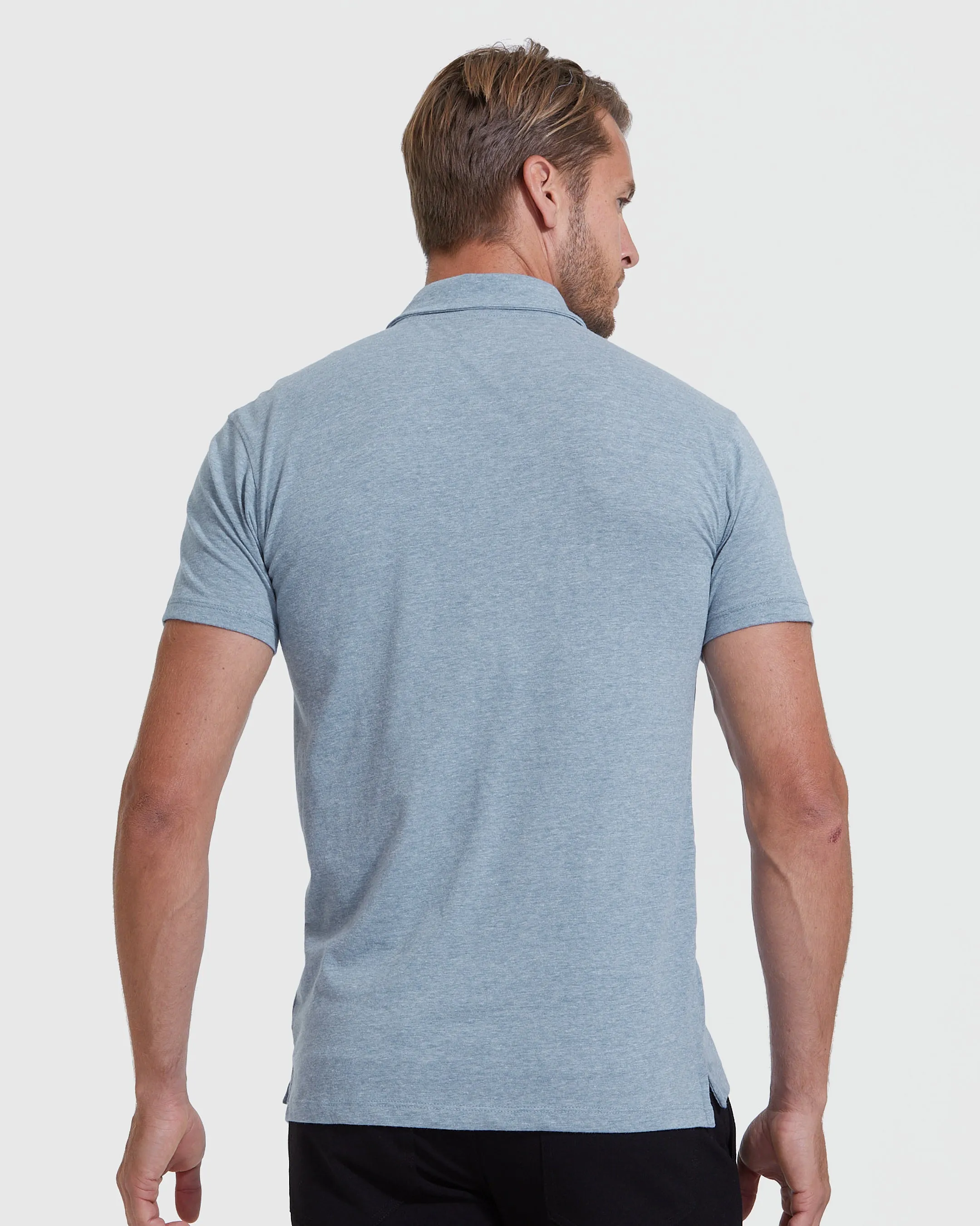 Heather Indigo Classic Polo sold by True Classic product image thumbnail 4