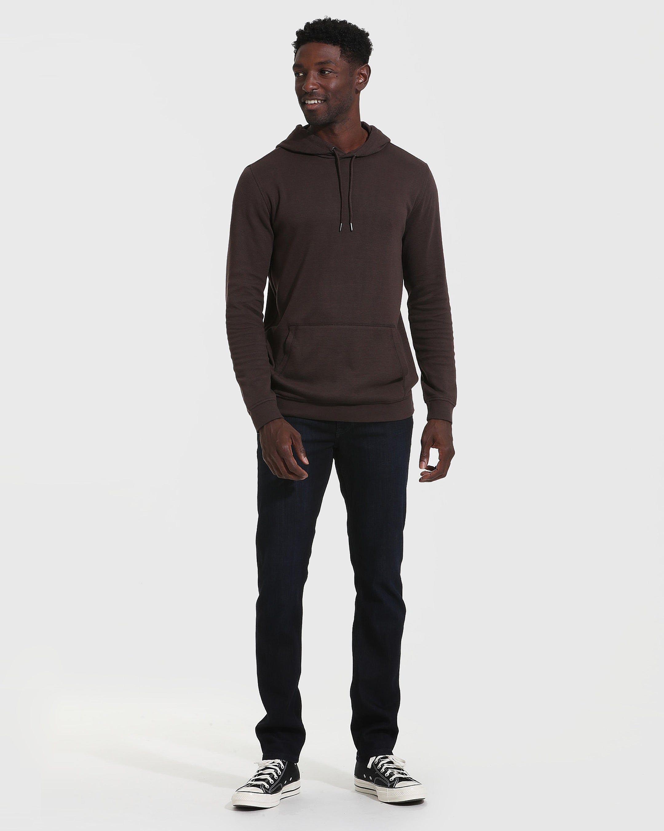 Dark Oak Waffle Hoodie sold by True Classic product image thumbnail 5