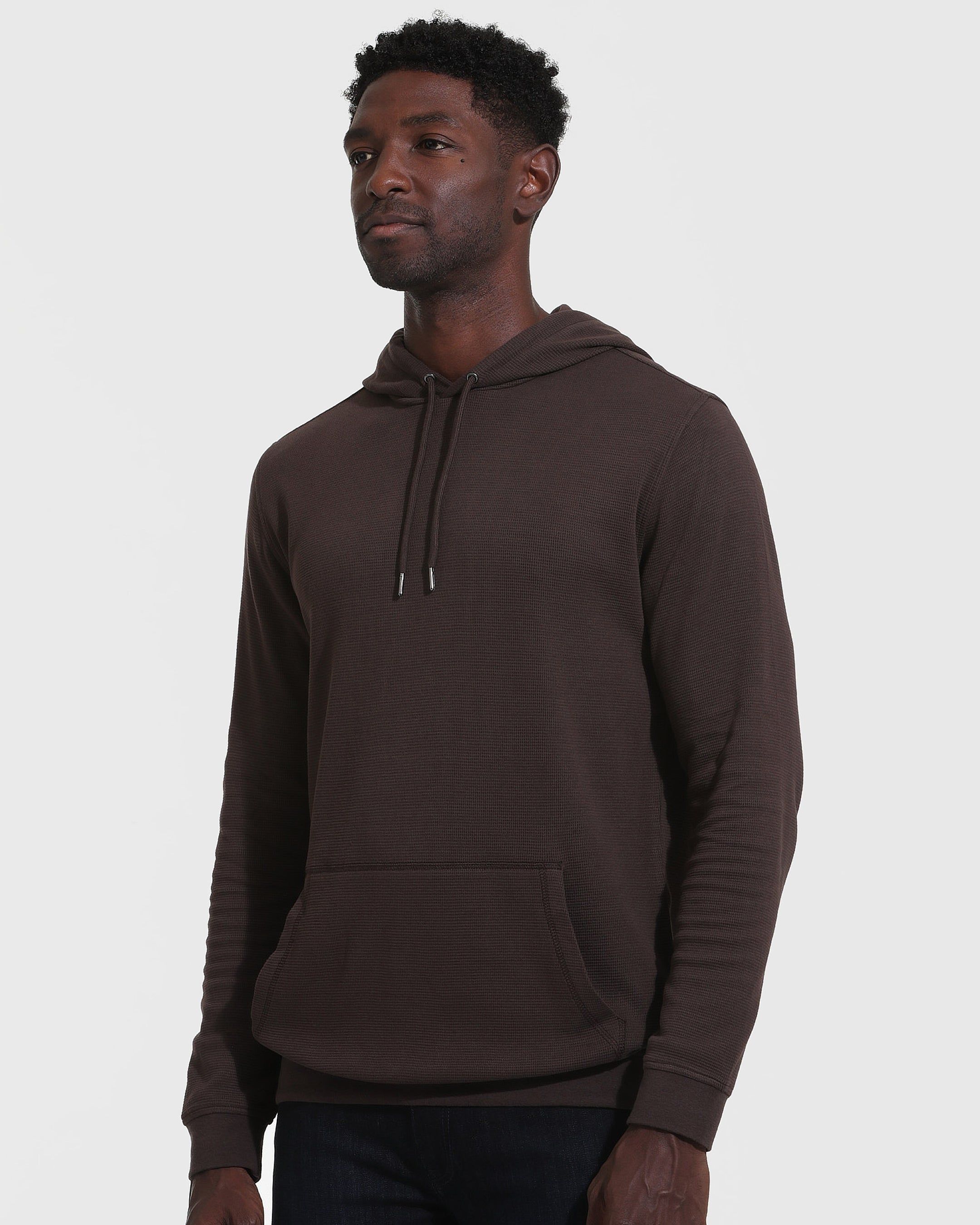 Dark Oak Waffle Hoodie sold by True Classic product image thumbnail 4