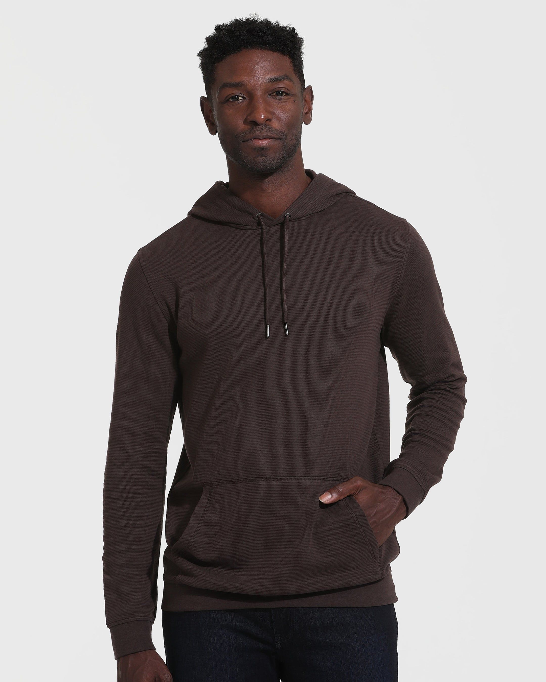 Dark Oak Waffle Hoodie sold by True Classic