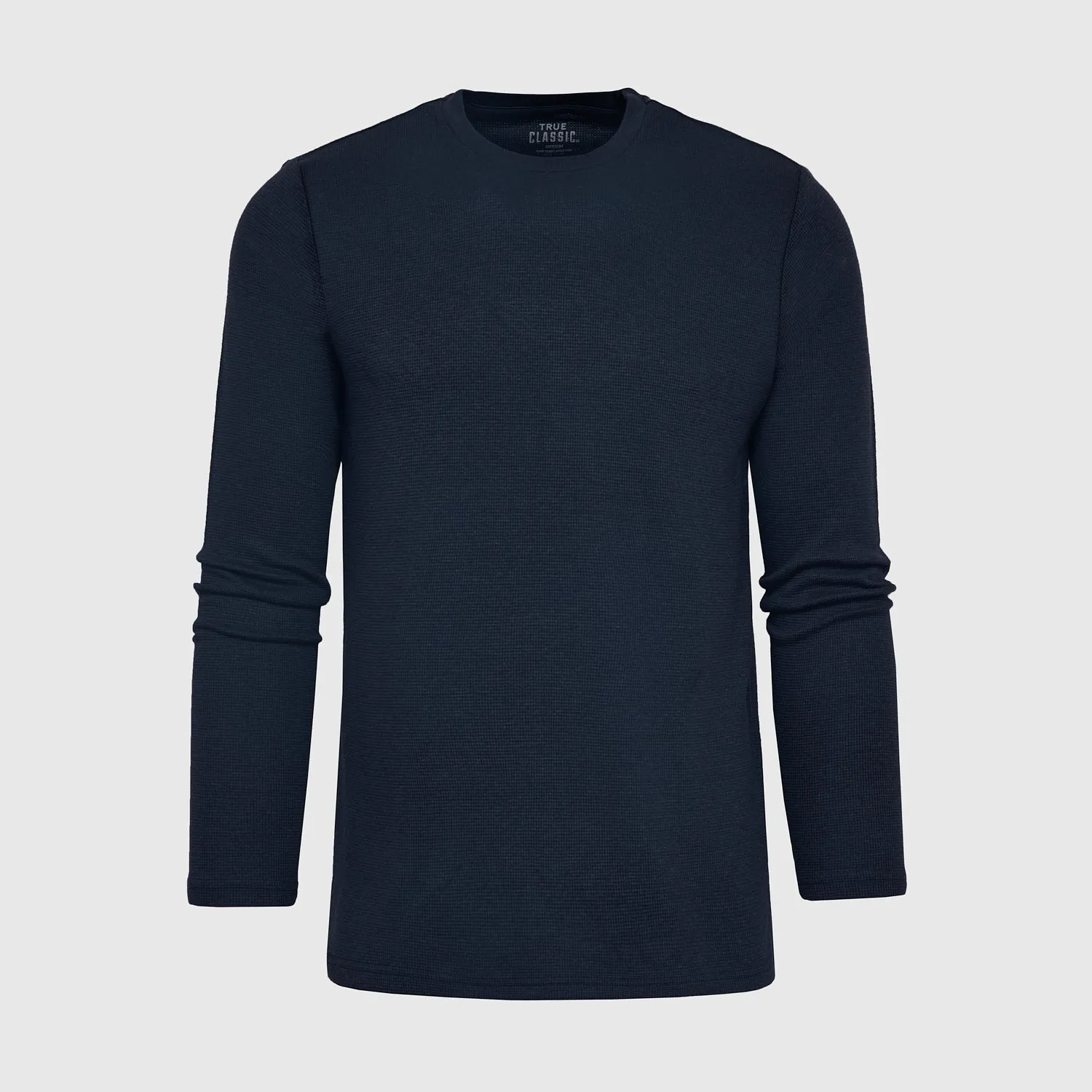 Navy Waffle Long Sleeve Crew Neck sold by True Classic product image thumbnail 2