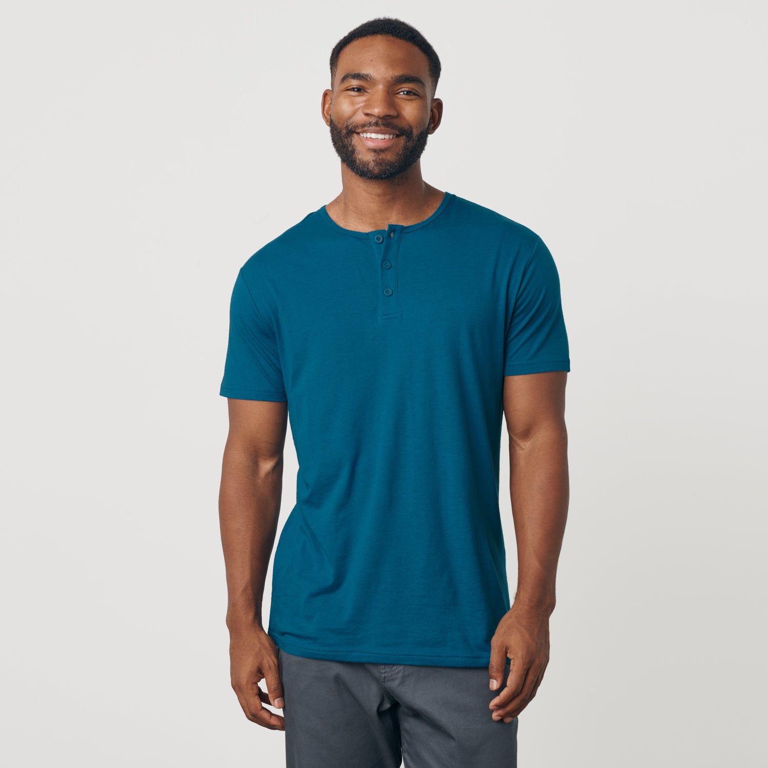 Teal Short Sleeve Henley sold by True Classic