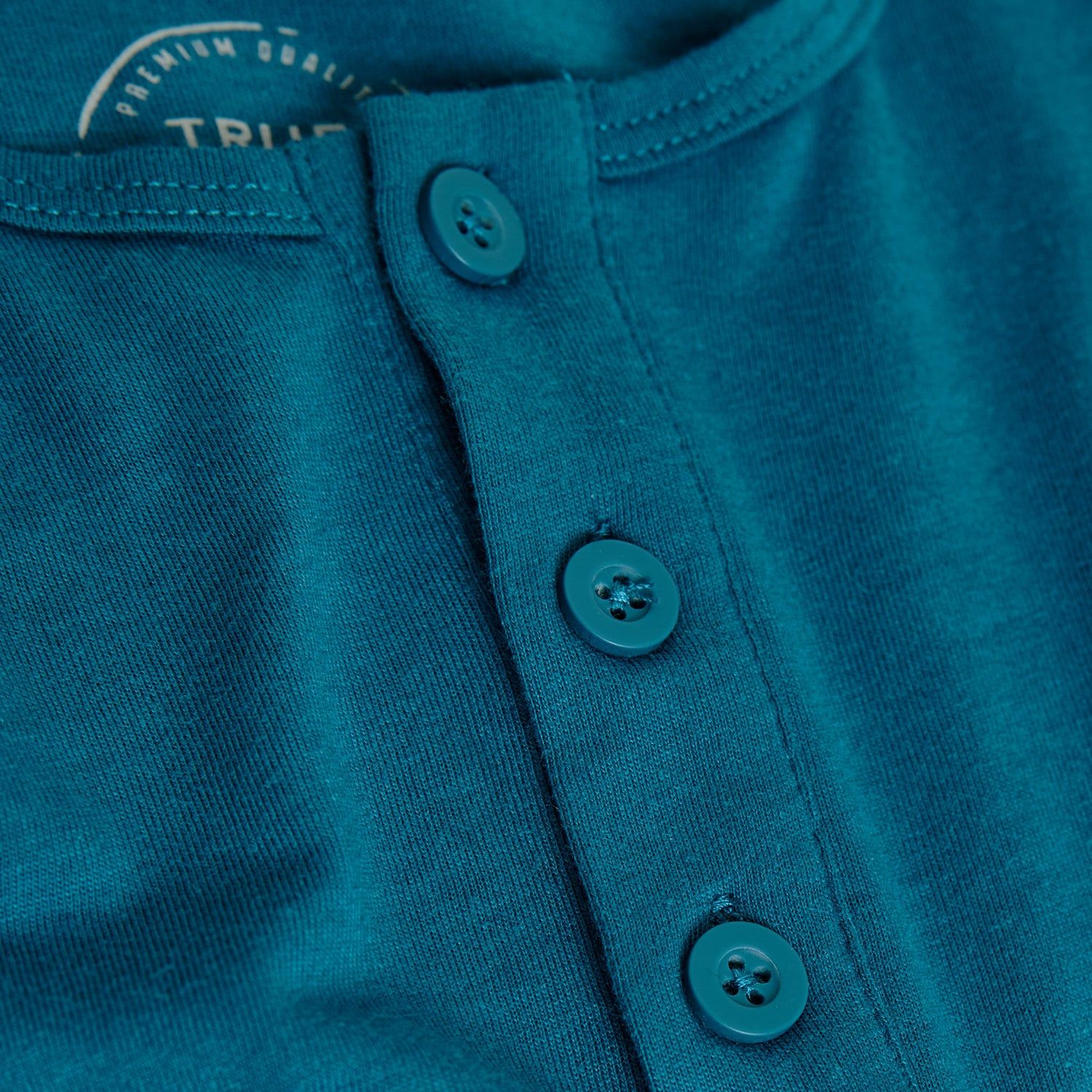 Teal Short Sleeve Henley sold by True Classic product image thumbnail 5