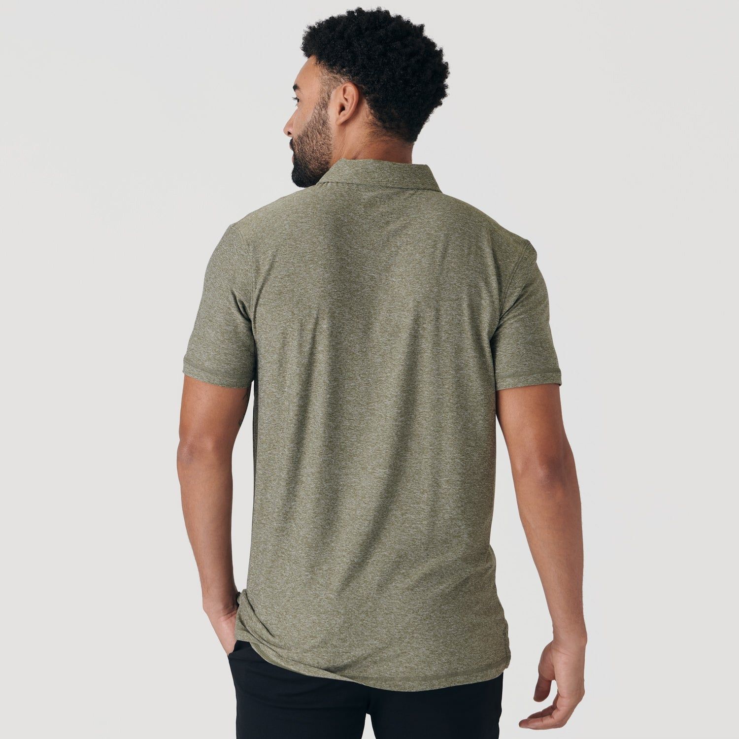 Heather Military Green Active Polo sold by True Classic product image thumbnail 3