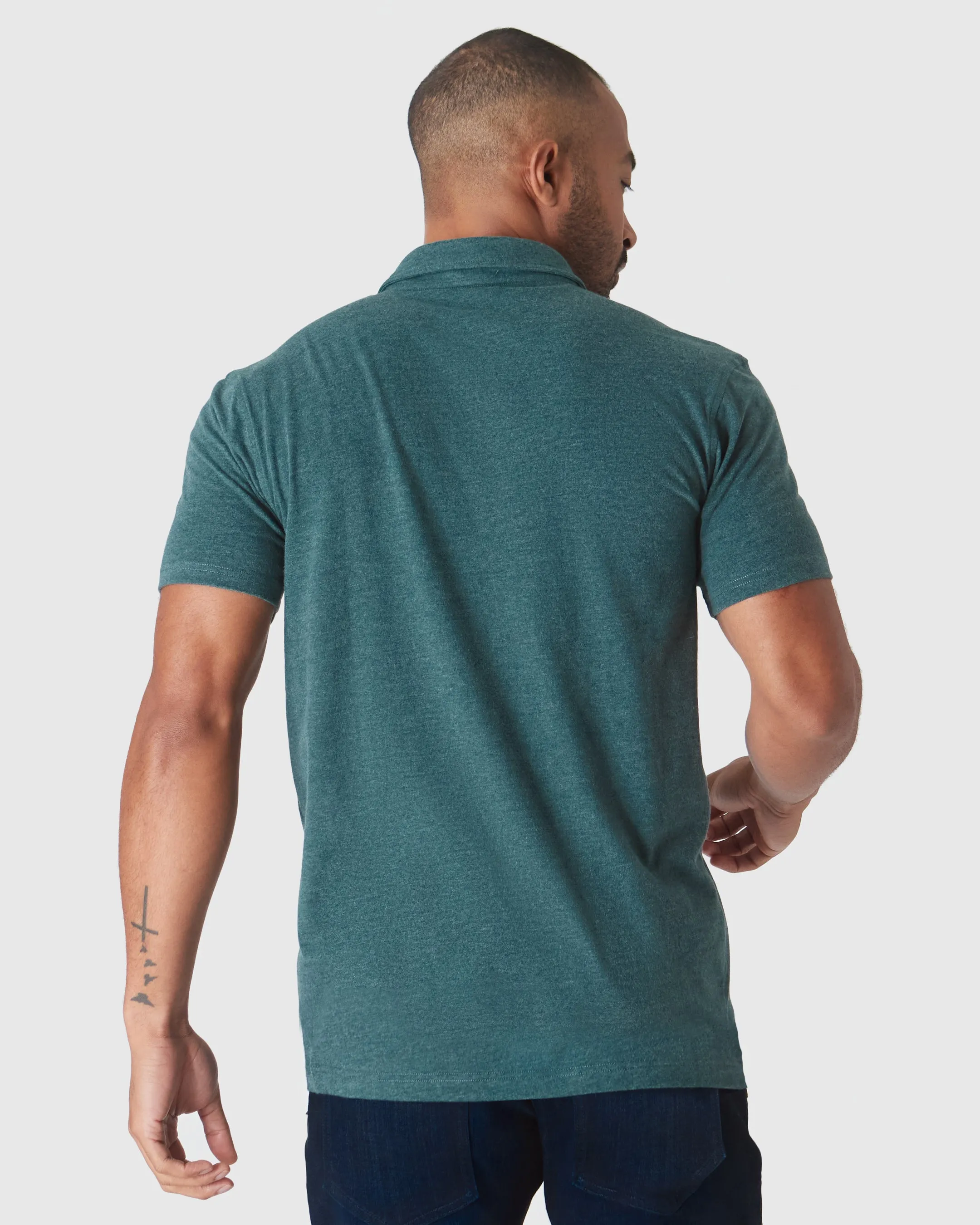Heather Seafarer Classic Polo sold by True Classic product image thumbnail 3