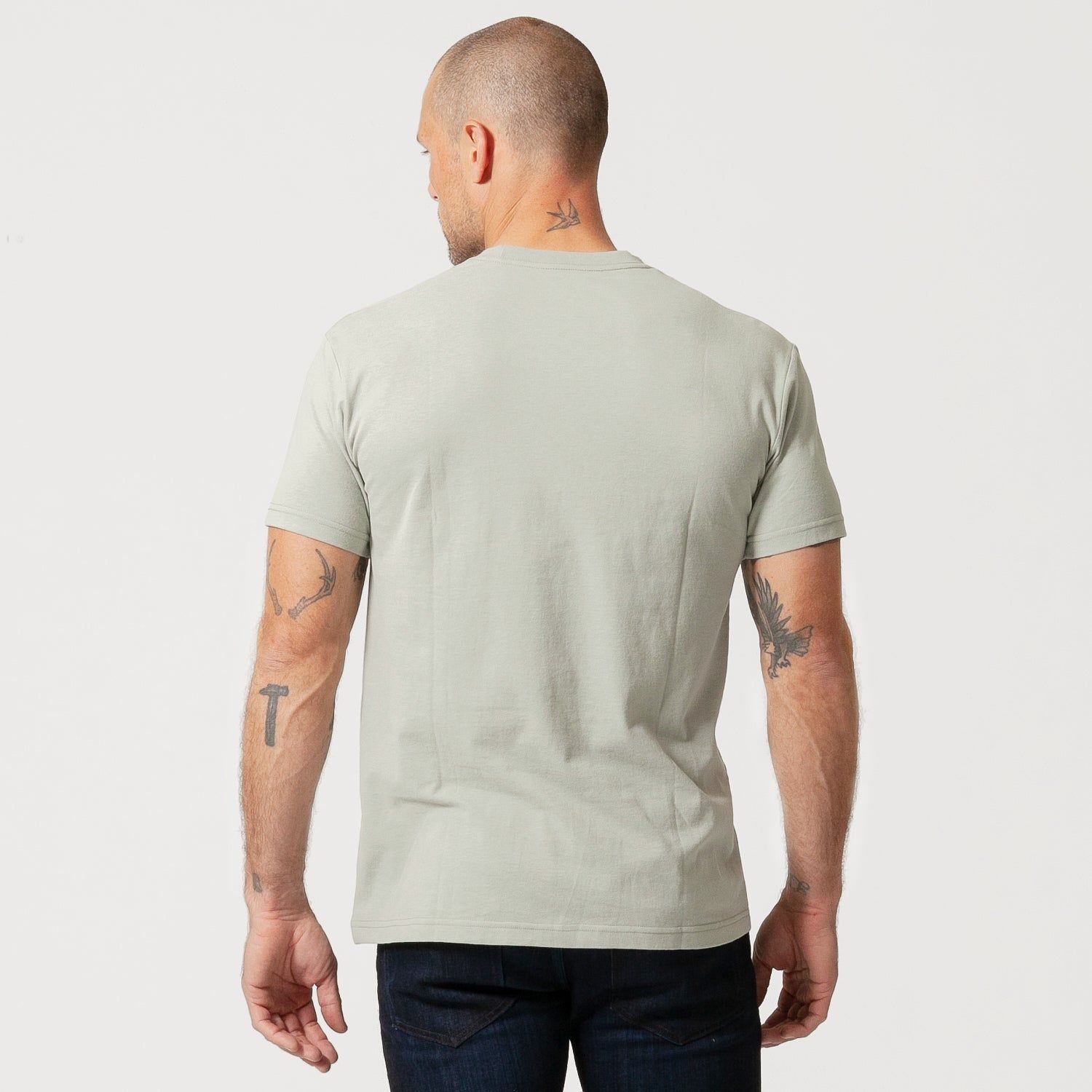 Slate Green Short Sleeve Crew Neck sold by True Classic product image thumbnail 3