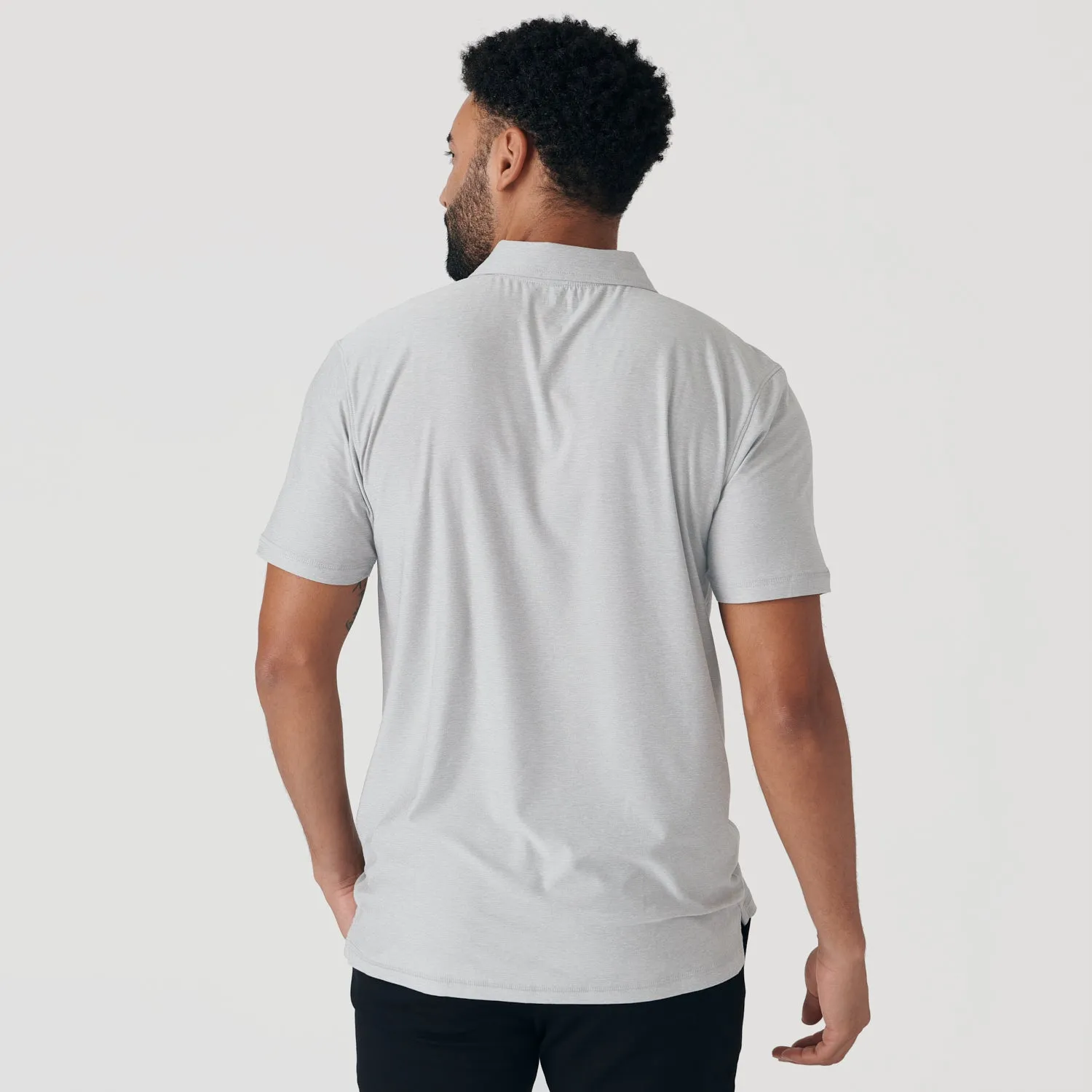 Heather Light Gray Active Polo sold by True Classic product image thumbnail 3