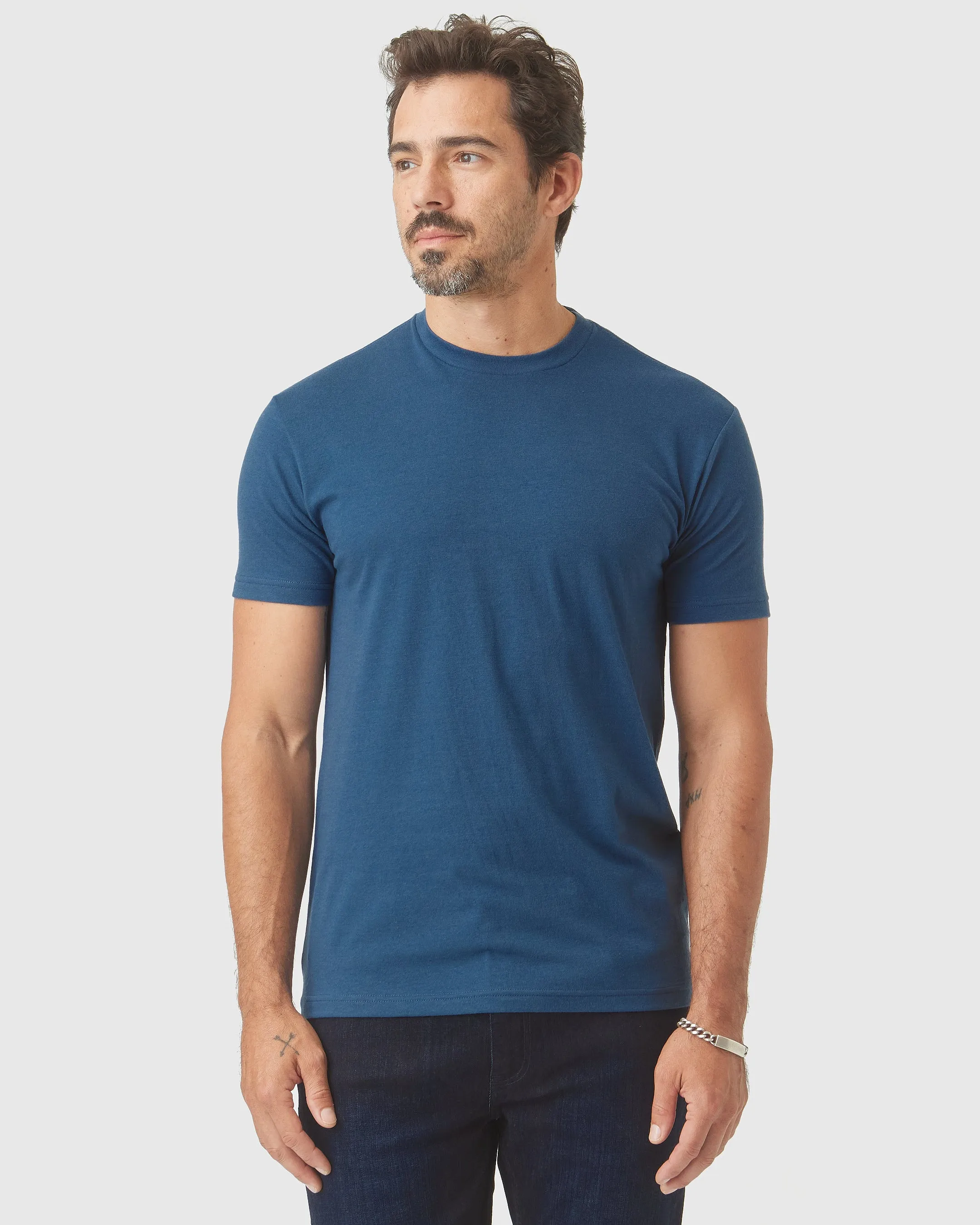 Deep Sea Blue Short Sleeve Crew Neck Tee sold by True Classic