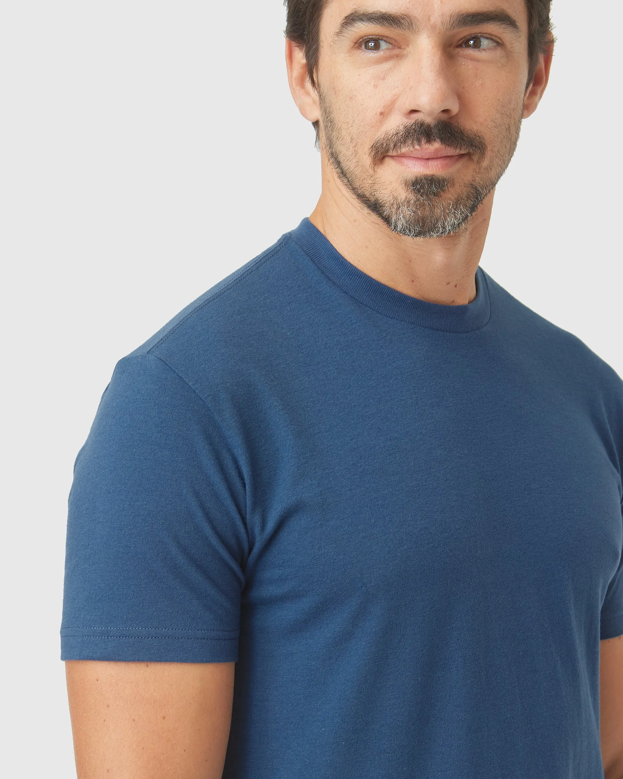 Deep Sea Blue Short Sleeve Crew Neck Tee sold by True Classic product image thumbnail 5