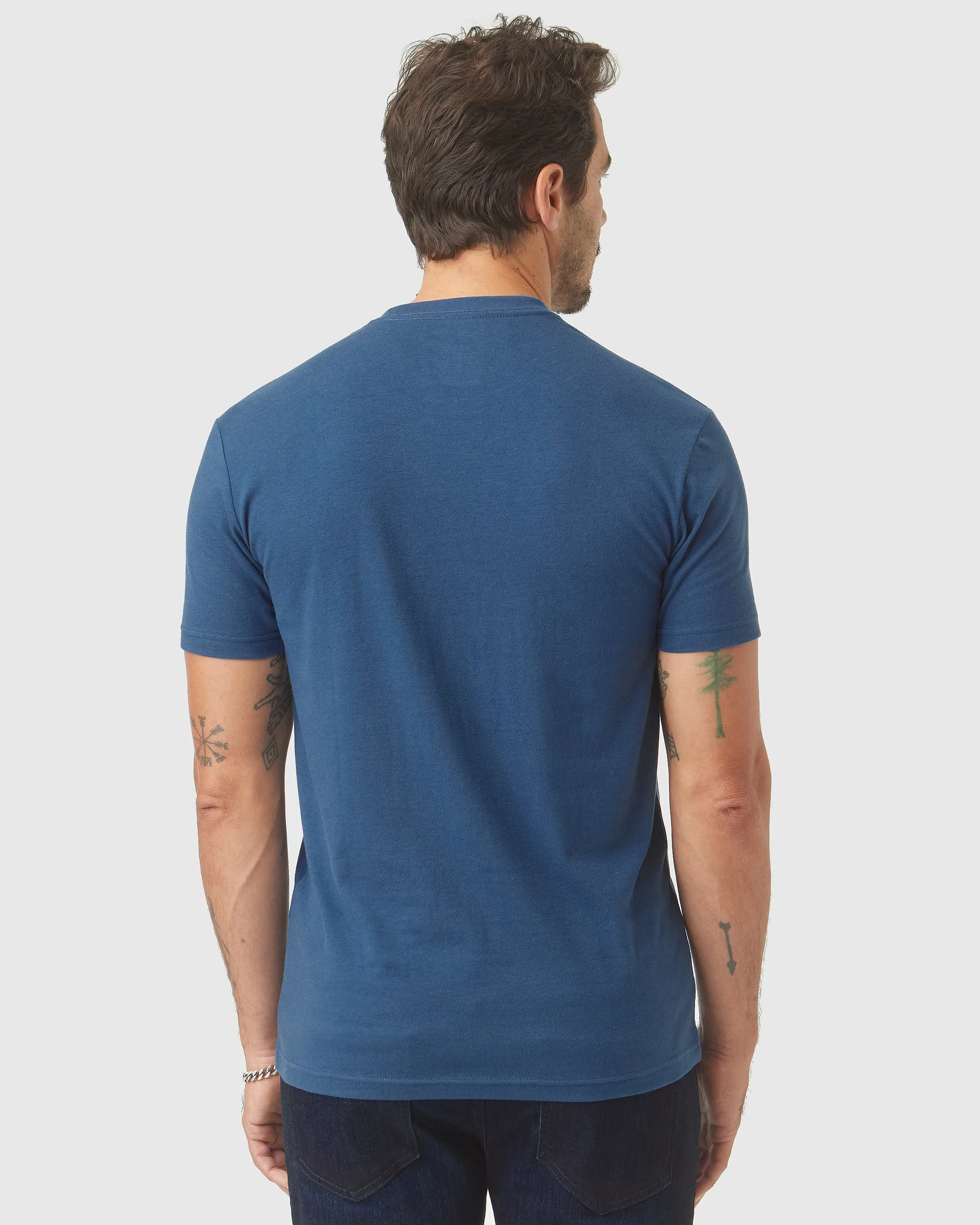 Deep Sea Blue Short Sleeve Crew Neck Tee sold by True Classic product image thumbnail 3