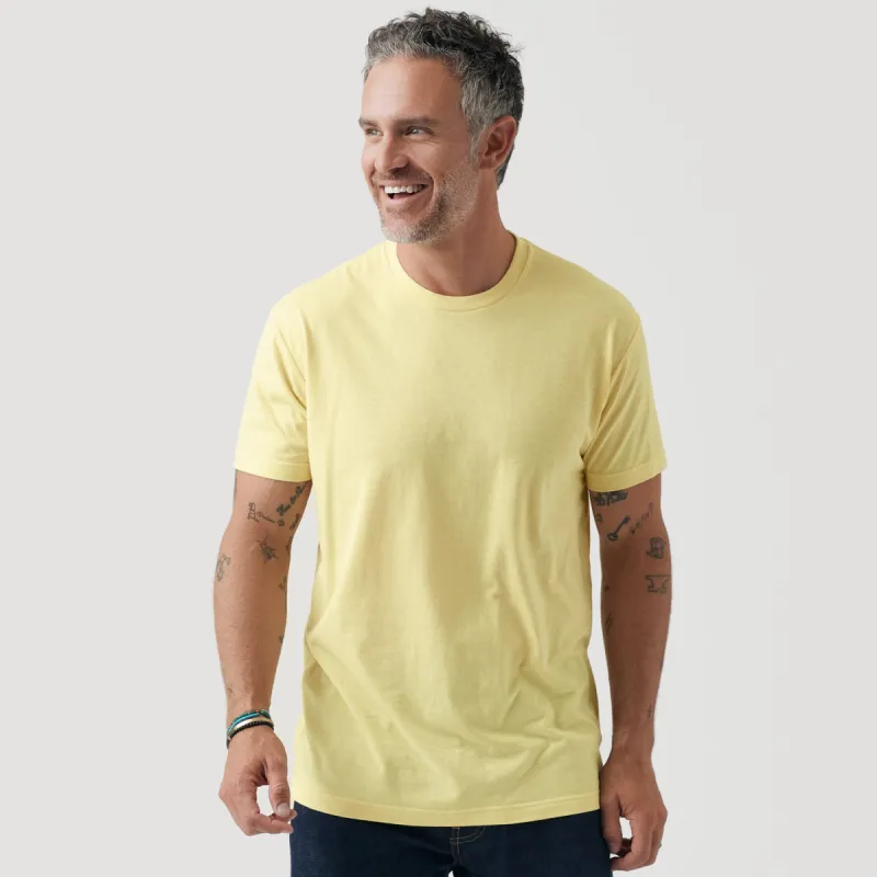 Mellow Yellow Short Sleeve Crew Neck Tee sold by True Classic