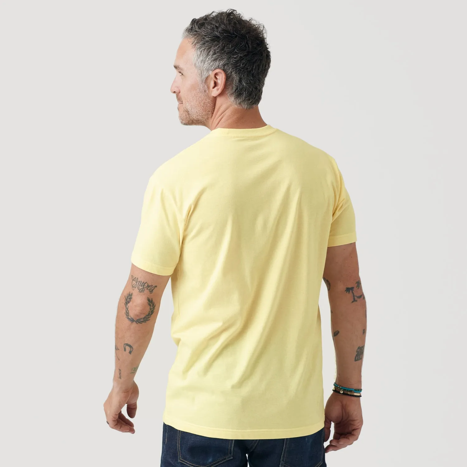 Mellow Yellow Short Sleeve Crew Neck Tee sold by True Classic product image thumbnail 3