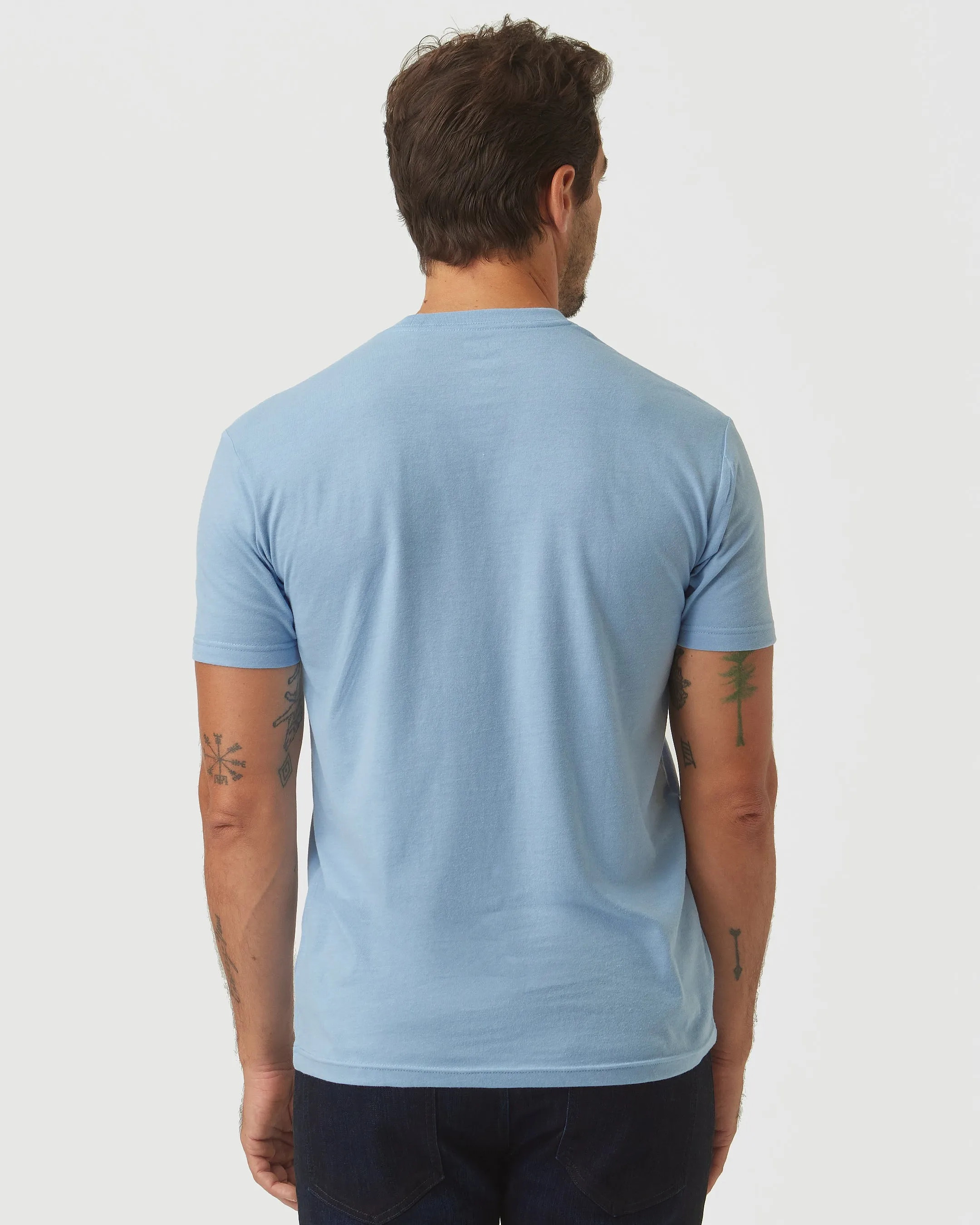 Sky Blue Heather Classic Crew sold by True Classic product image thumbnail 3