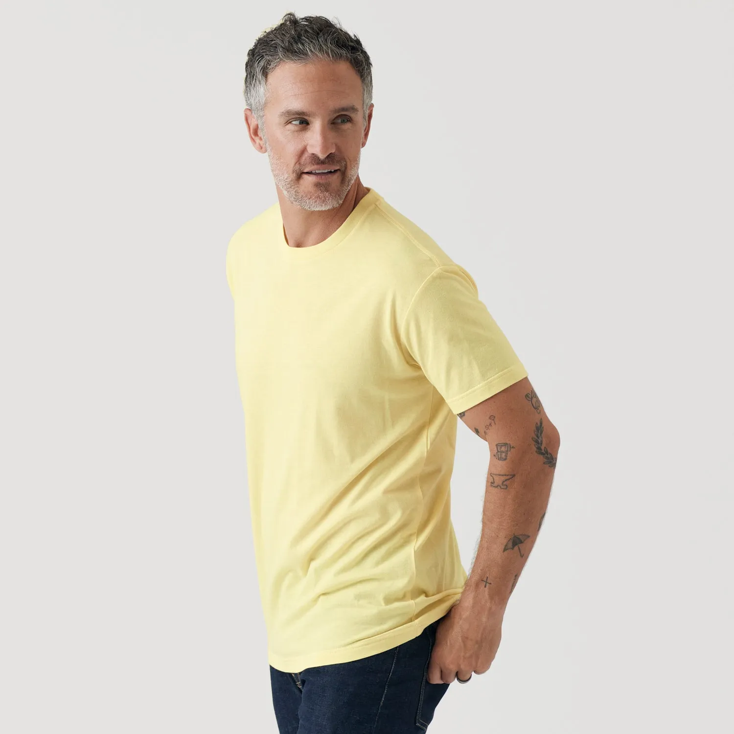Mellow Yellow Short Sleeve Crew Neck Tee sold by True Classic product image thumbnail 4