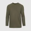 Heather Military Green Classic Long Sleeve Crew Neck sold by True Classic