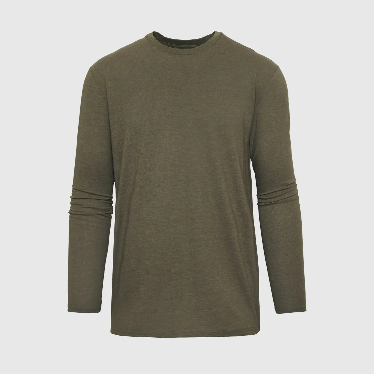 Heather Military Green Classic Long Sleeve Crew Neck sold by True Classic product image thumbnail 2